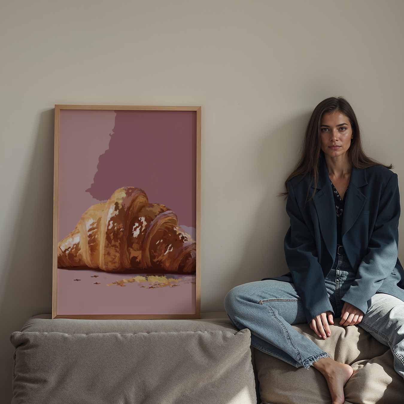 Stijlvolle Croissant Poster-WallArtistic