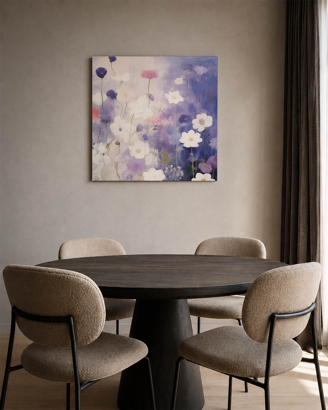 Bloemen in zachte tinten Kunstwerk