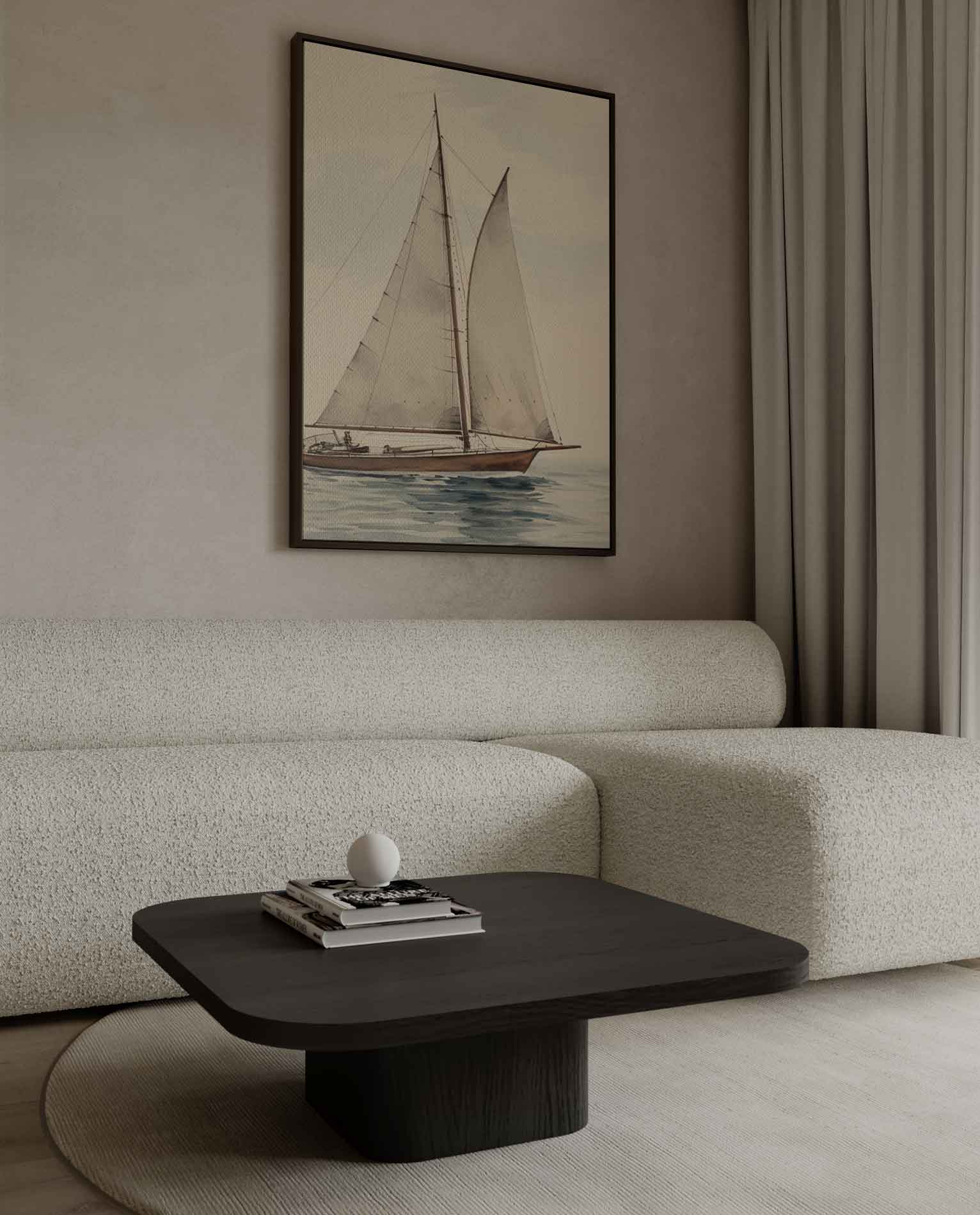 Serene Zeiltocht Kunstwerk-canvas-dibond-plexiglas-wanddecoratie-WallArtistic