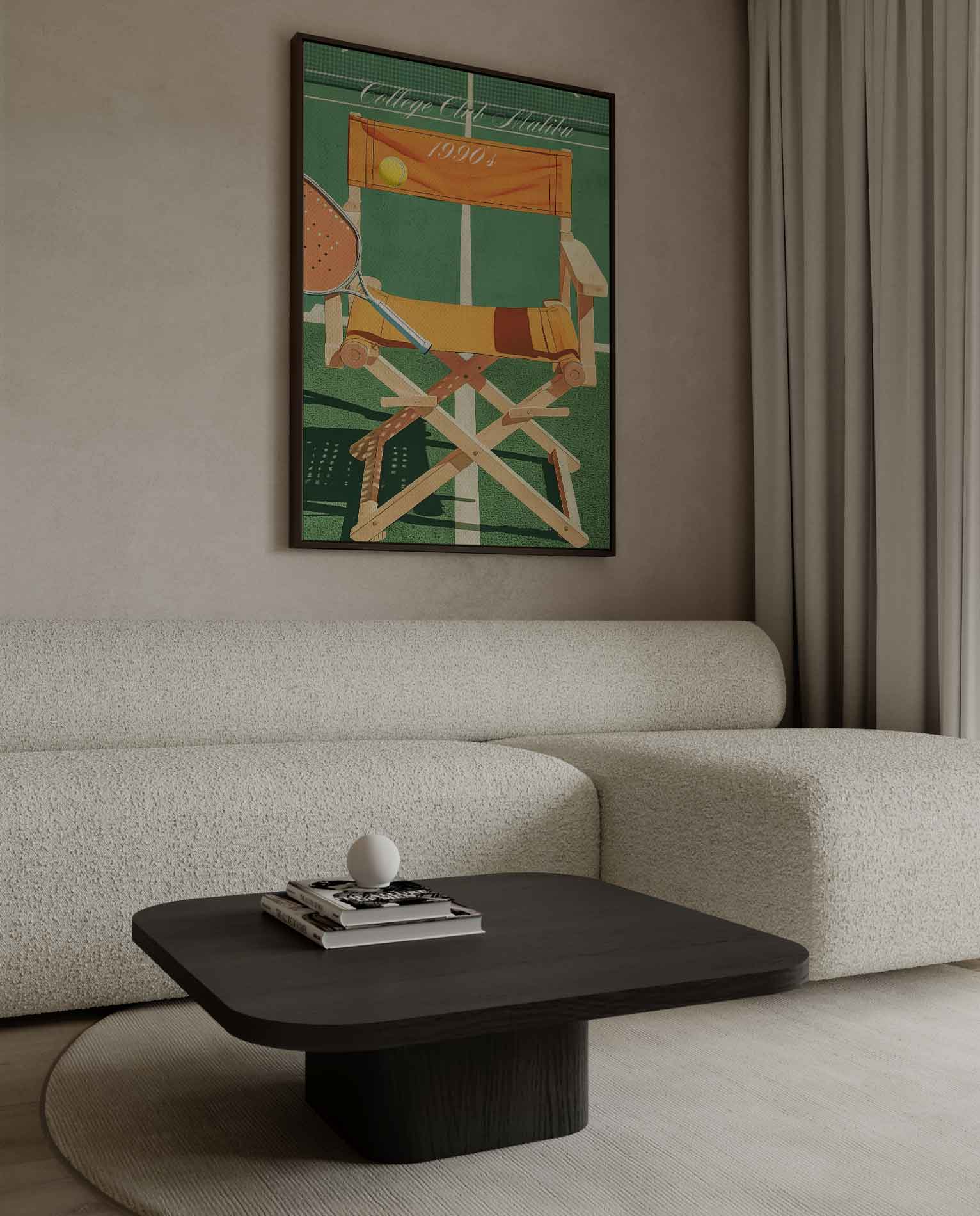 Vintage Tennis Vibes Kunstwerk-canvas-dibond-plexiglas-wanddecoratie-WallArtistic