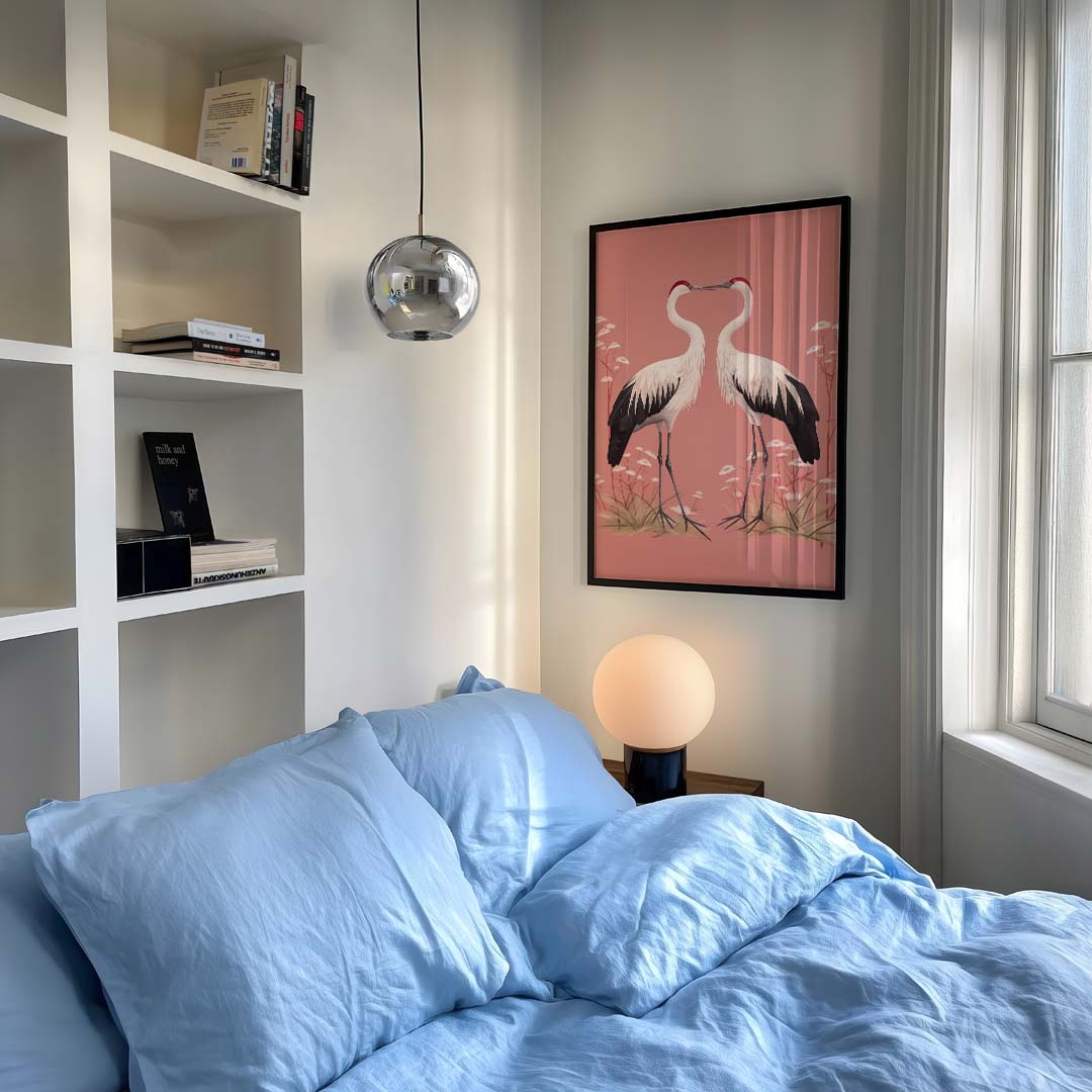 Romantische Kraanvogel Poster-WallArtistic