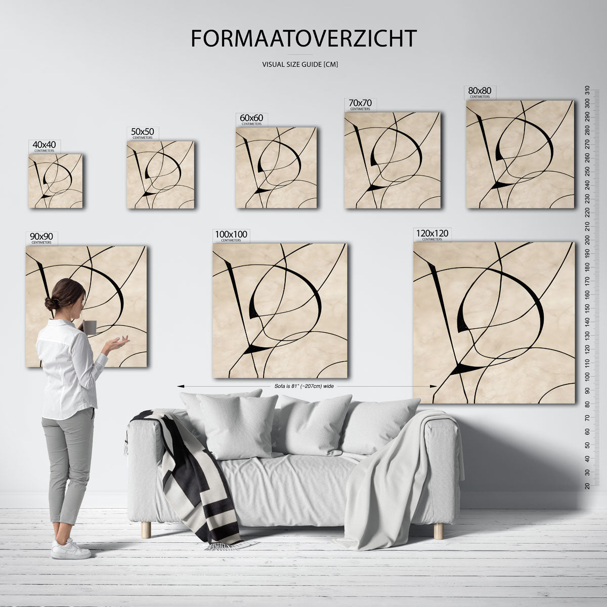 Abstracte lijnen Poster