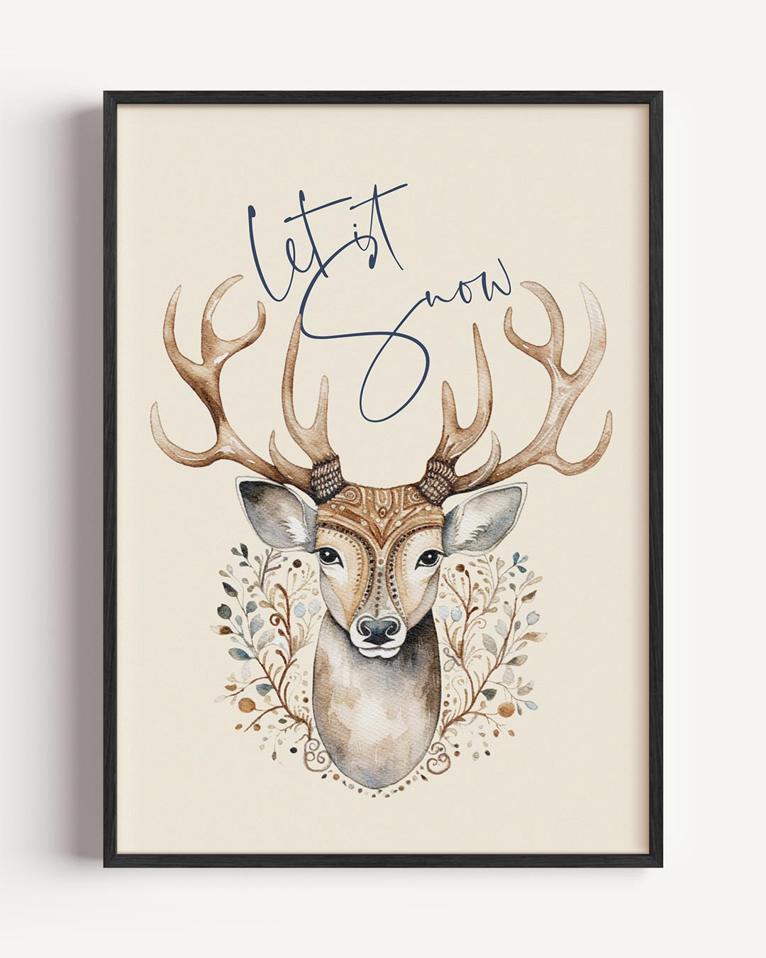 Winterse Hert Poster-WallArtistic