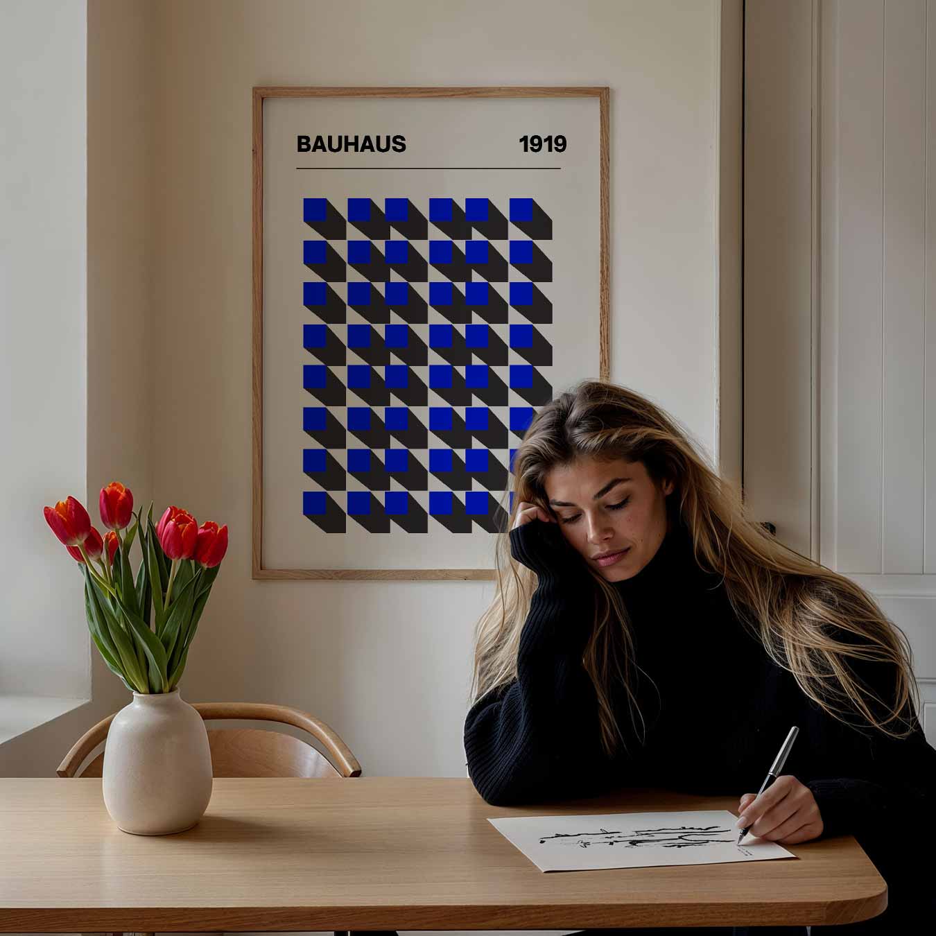 Bauhaus Retro Wanddecoratie Poster-WallArtistic