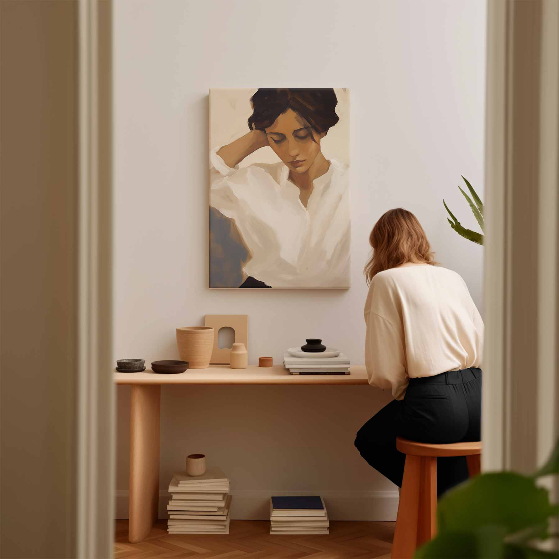 Vredige Overpeinzing Kunstwerk-canvas-dibond-plexiglas-wanddecoratie-WallArtistic