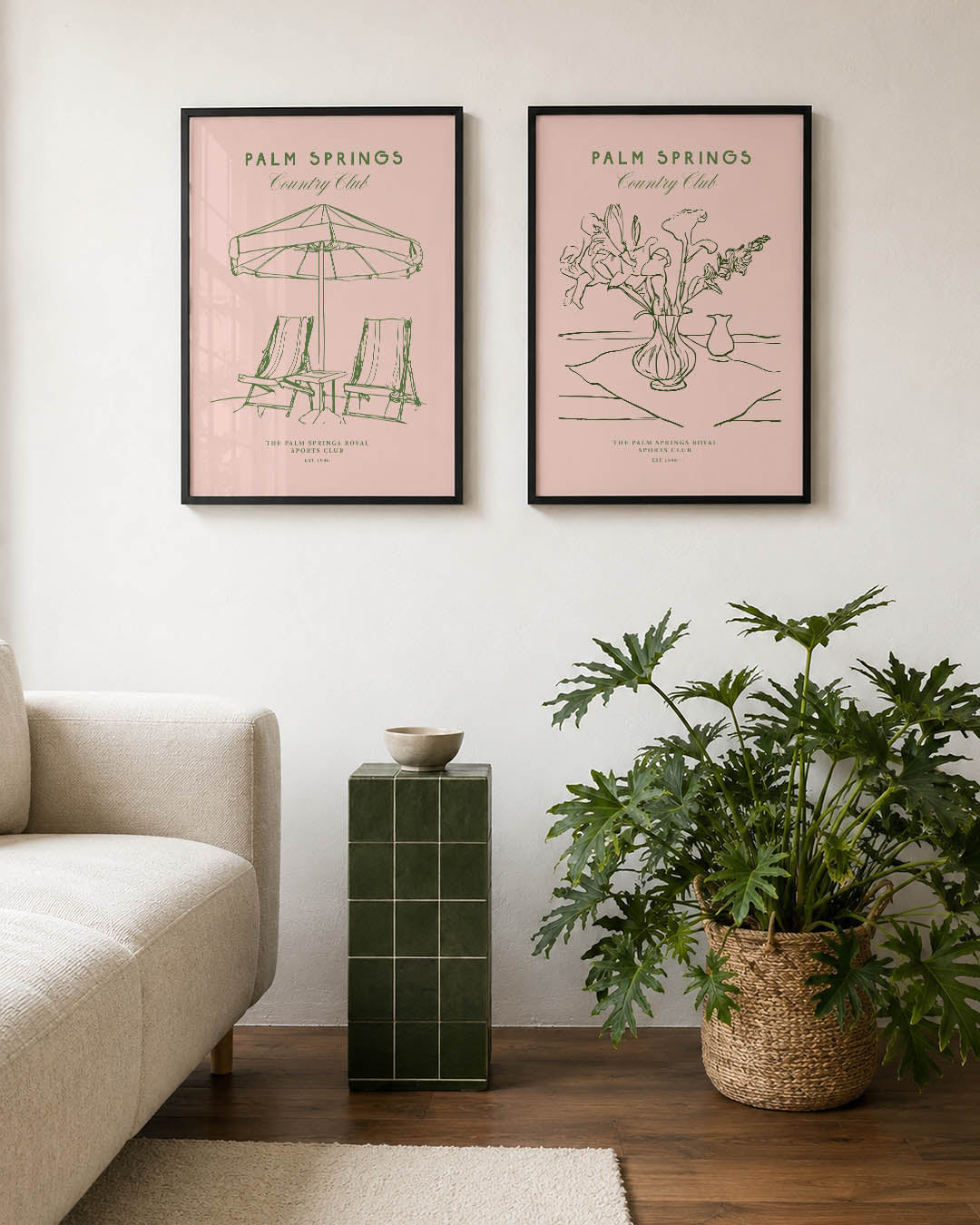 Zomerse lijnenschets Posterset