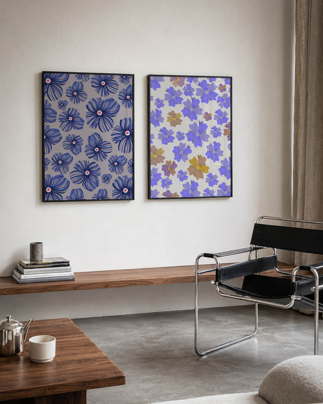 Bloemvormen en patronen Posterset