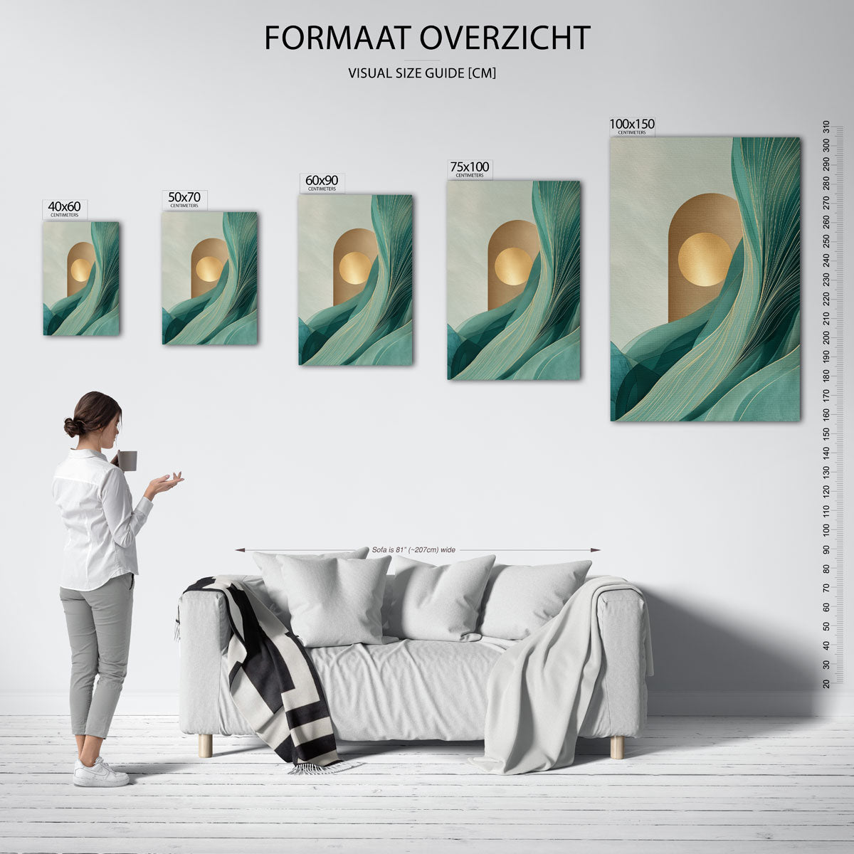 Organische vormen compositie Kunstwerk