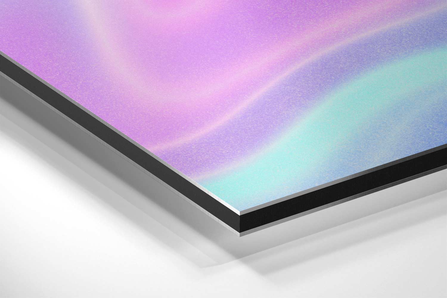 Dromerige Golf van Kleuren Kunstwerk-canvas-dibond-plexiglas-wanddecoratie-WallArtistic
