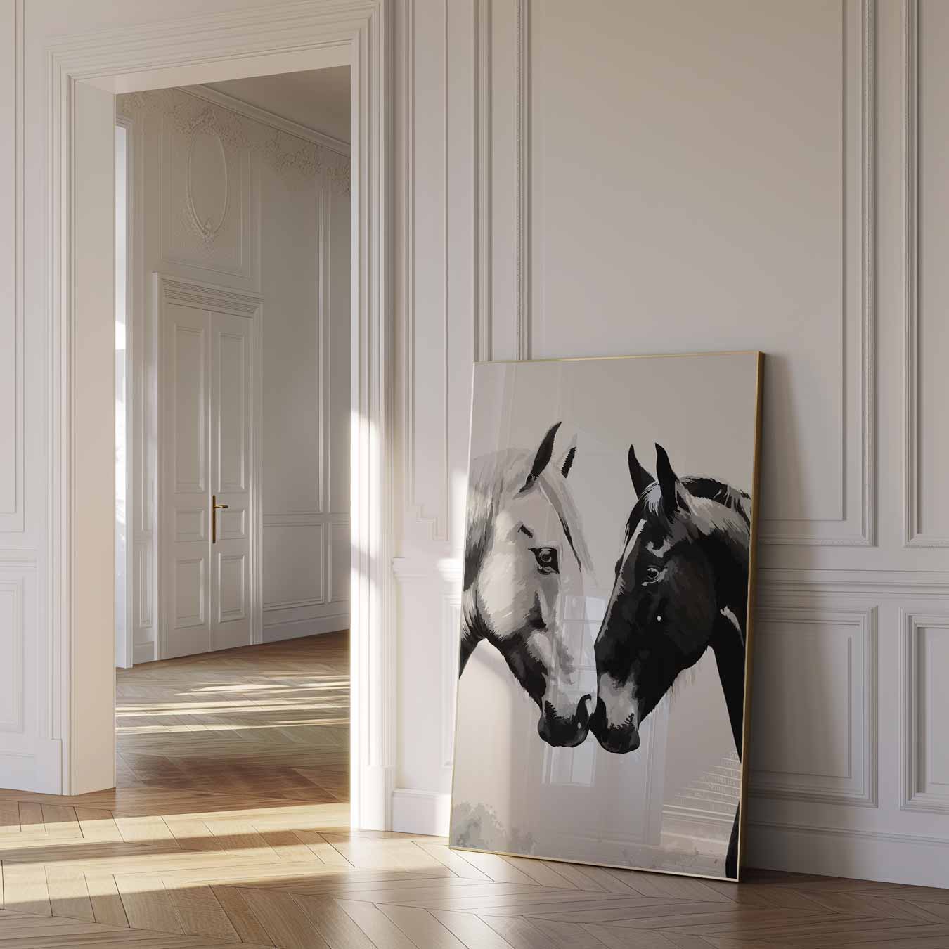 Twee Paarden Vriendschap Poster