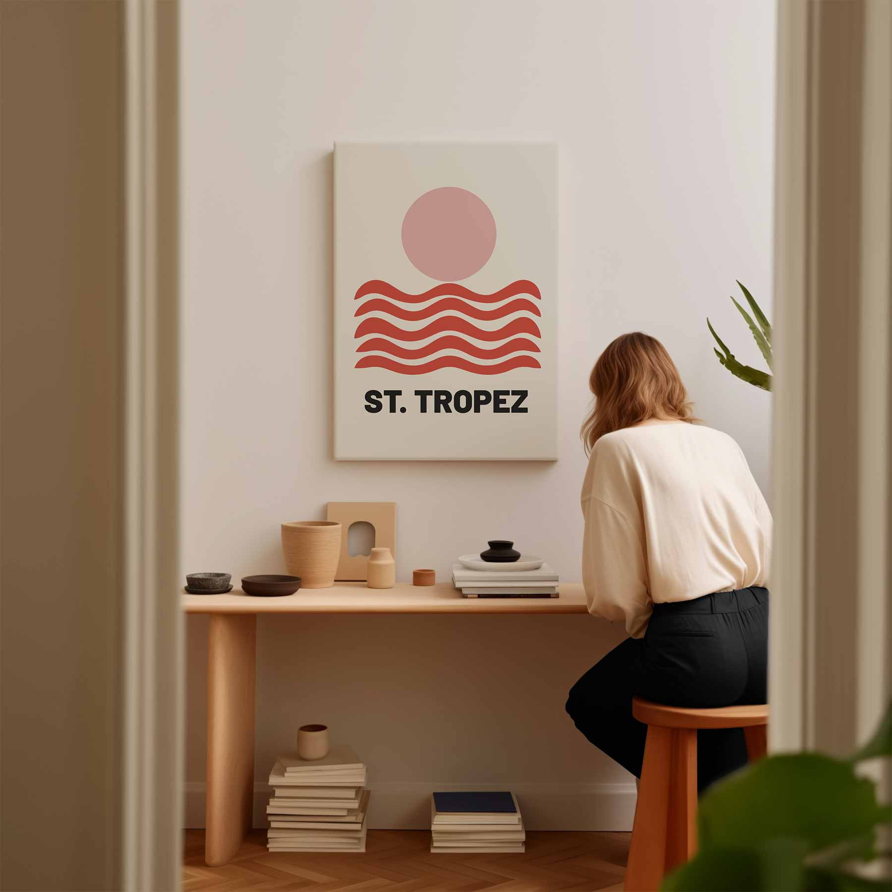 Zonnige St. Tropez Kunstwerk-canvas-dibond-plexiglas-wanddecoratie-WallArtistic