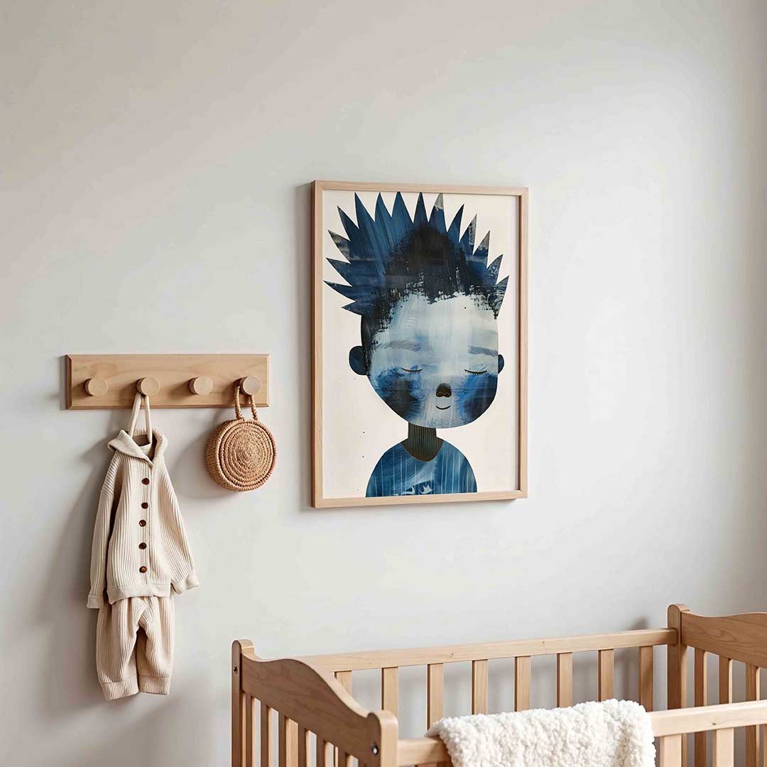 Blauw figuur Poster