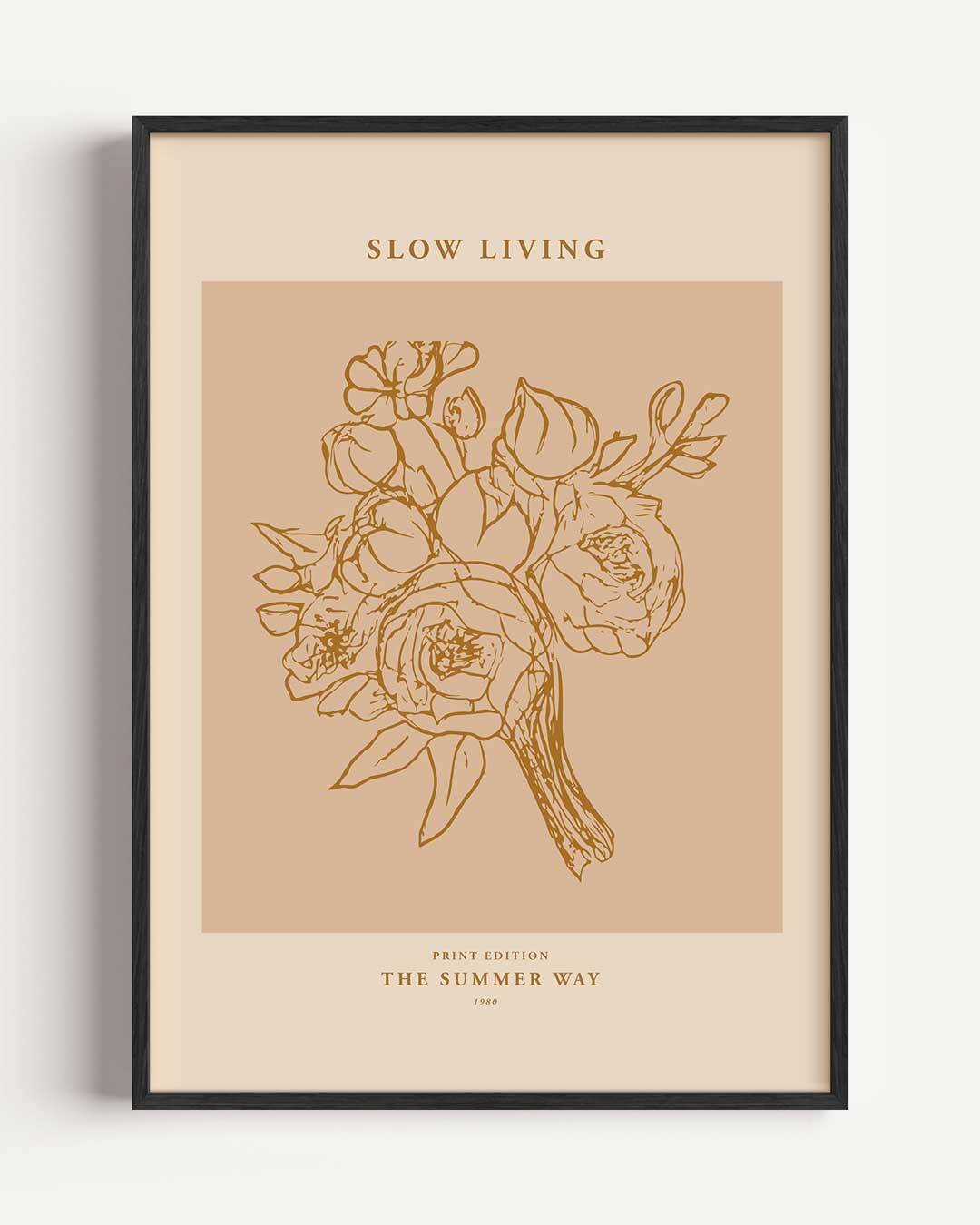 Slow Living Bloemenposter-WallArtistic