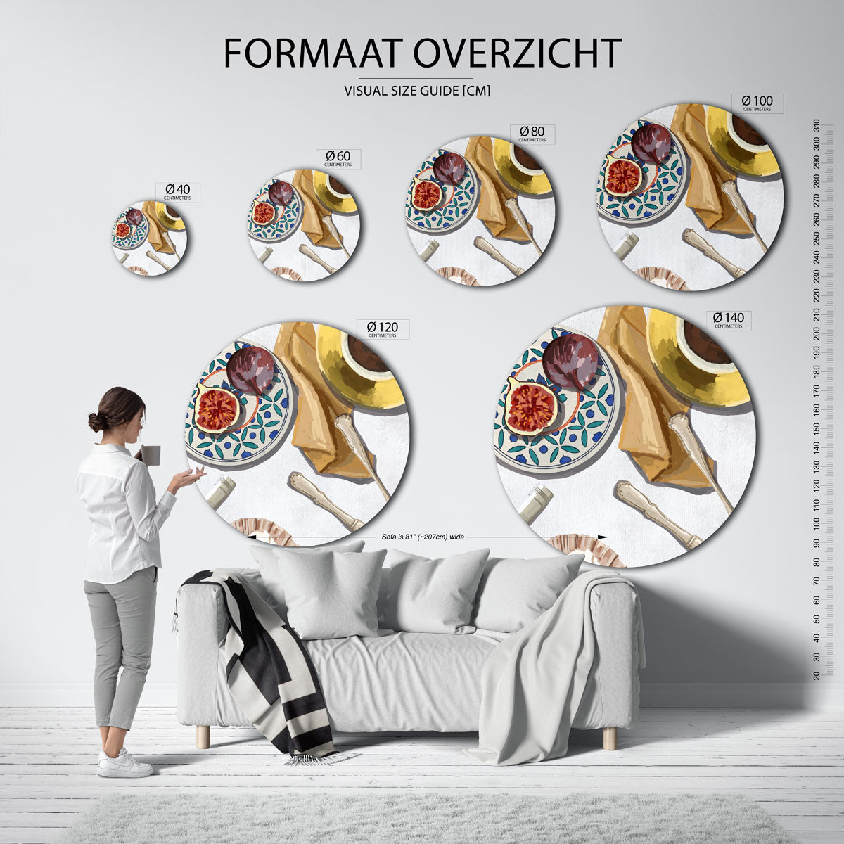 Figuur op tafel Muurcirkel