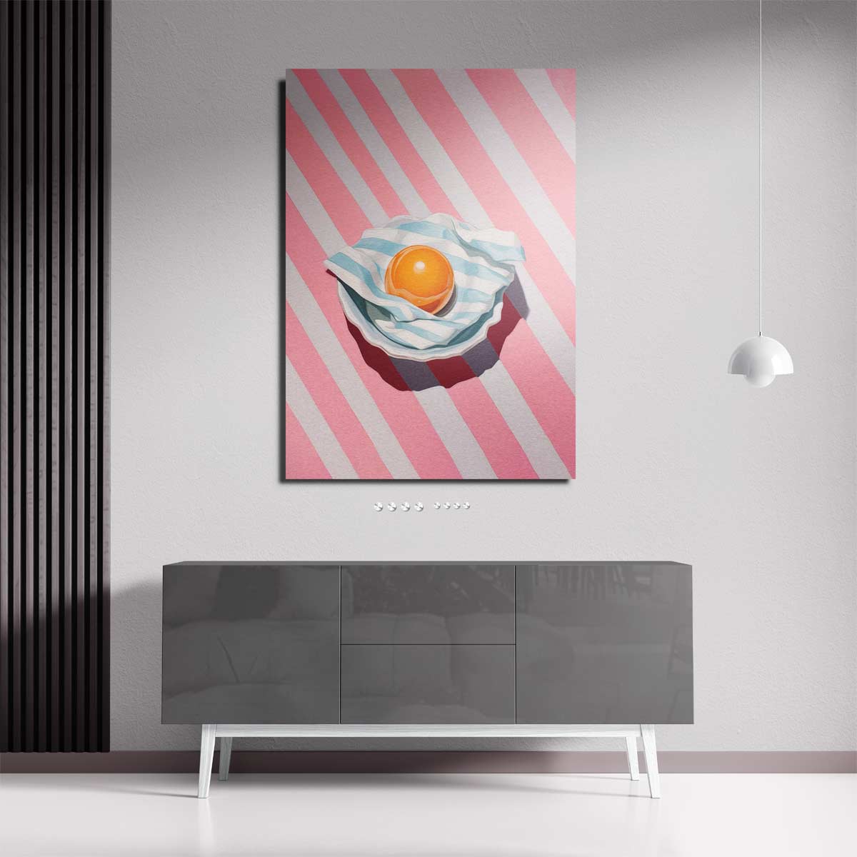 Zomerse Vrucht in Strepen Kunstwerk-canvas-dibond-plexiglas-wanddecoratie-WallArtistic