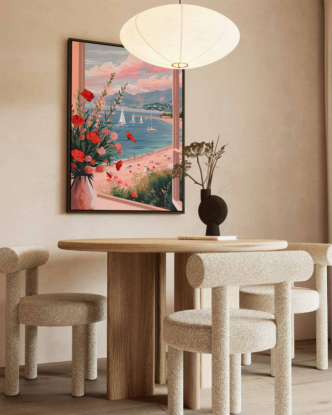 Zomeruitzicht vanaf het Balkon Kunstwerk-canvas-dibond-plexiglas-wanddecoratie-WallArtistic