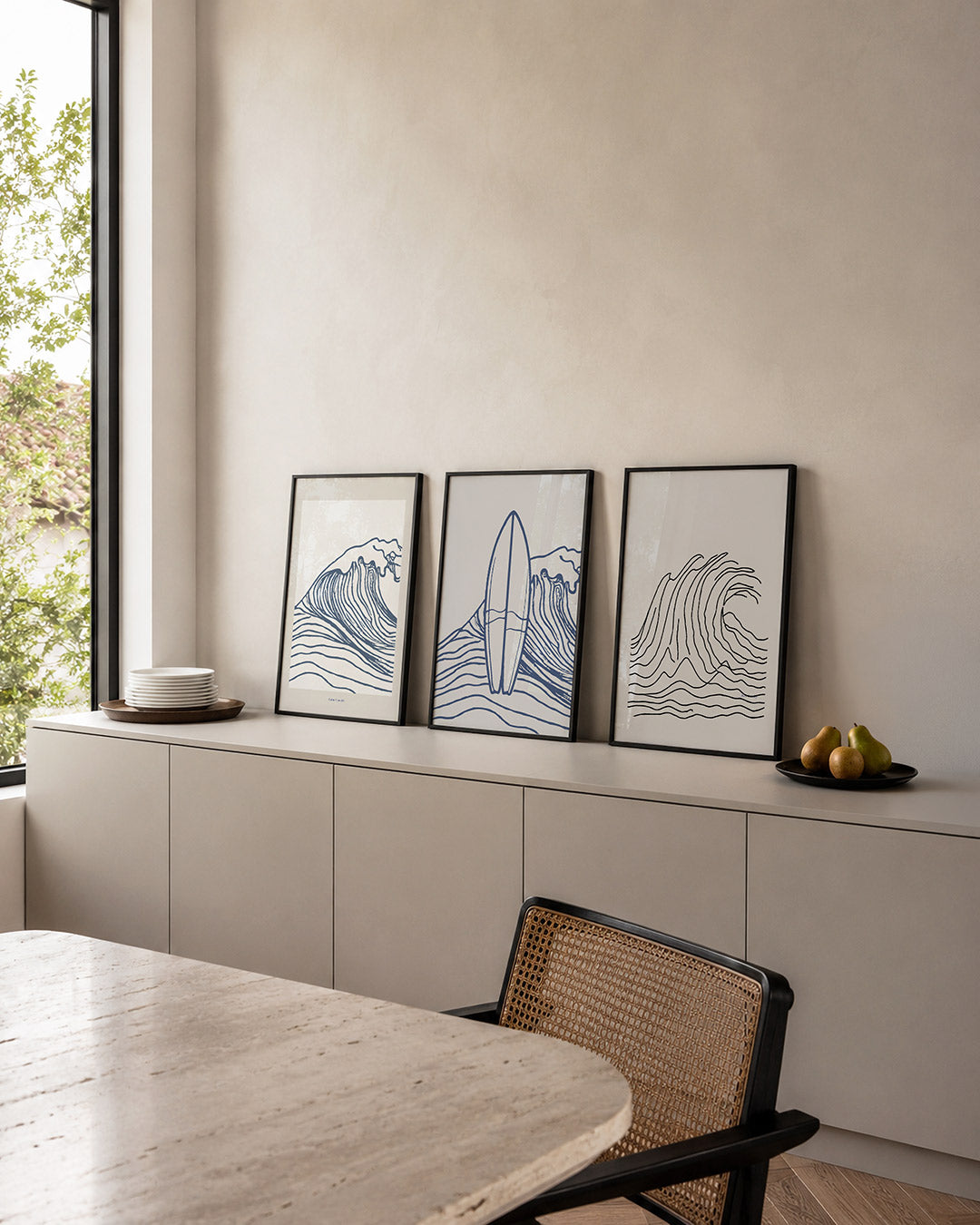 Golvend lijnenspel Posterset