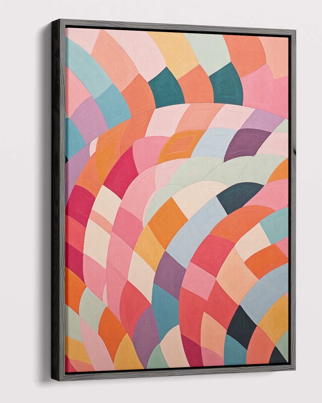 Kleurrijke Abstracte Harmonie Kunstwerk-canvas-dibond-plexiglas-wanddecoratie-WallArtistic