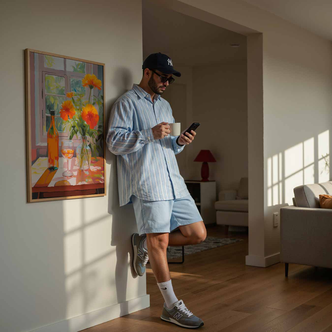 Zonnig Vensterzicht Poster-WallArtistic