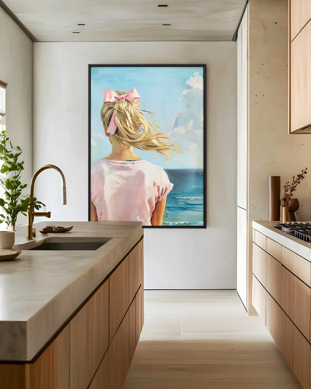 Dromerige Zomerzee Kunstwerk-canvas-dibond-plexiglas-wanddecoratie-WallArtistic