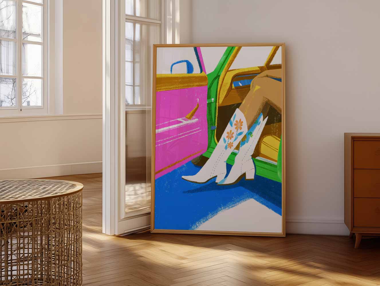 Trendy Retro Boots Poster