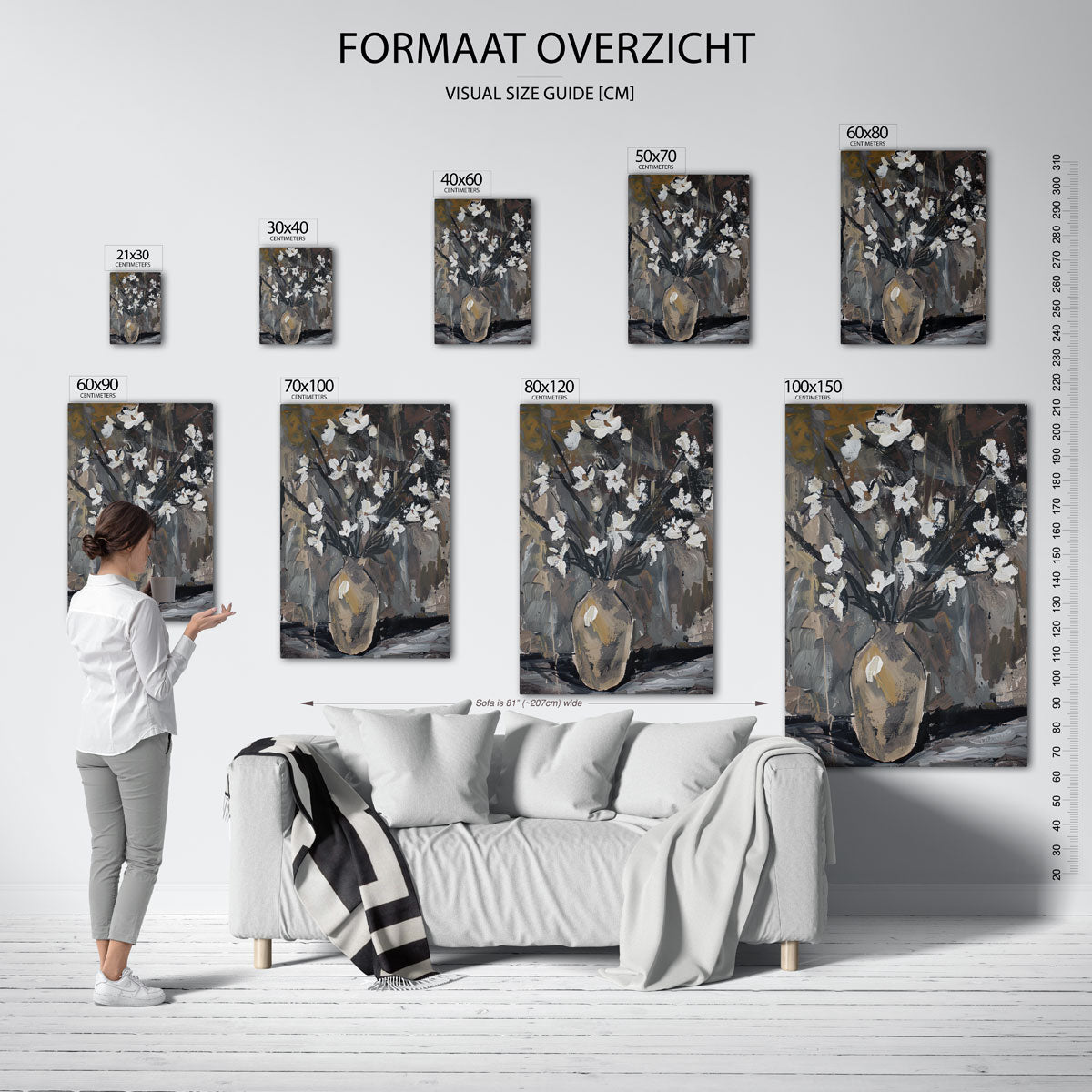 Bloemen in vaas Poster