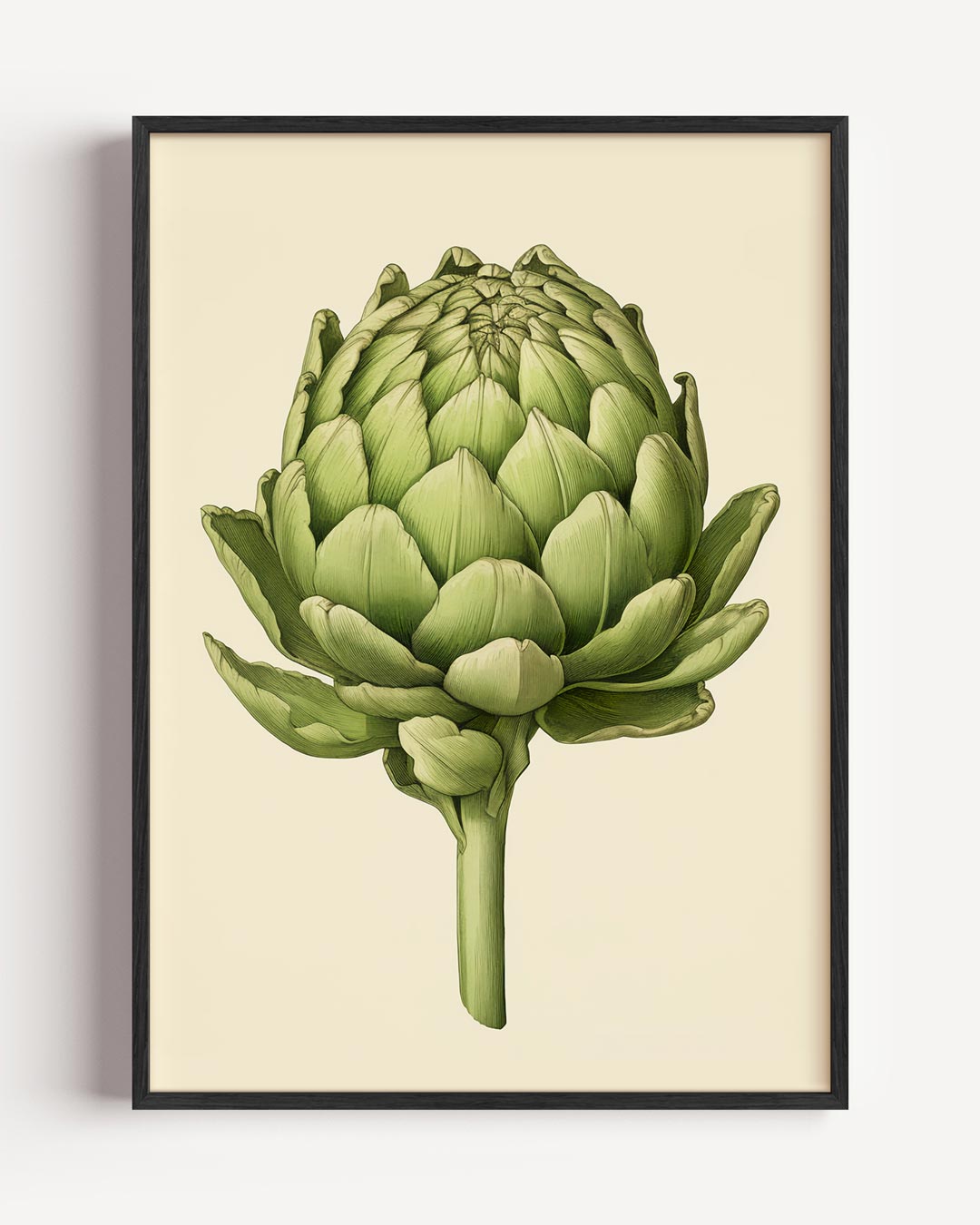 Groene Artisjok Illustratie Poster-WallArtistic