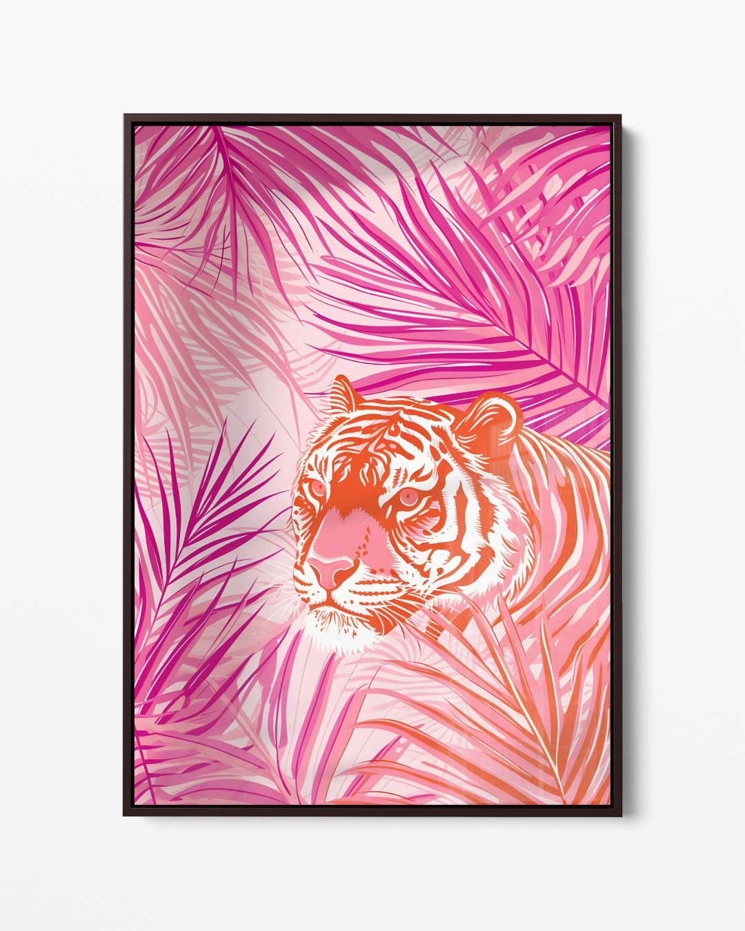 Kleurrijke Tijger in de Jungle Kunstwerk-canvas-dibond-plexiglas-wanddecoratie-WallArtistic