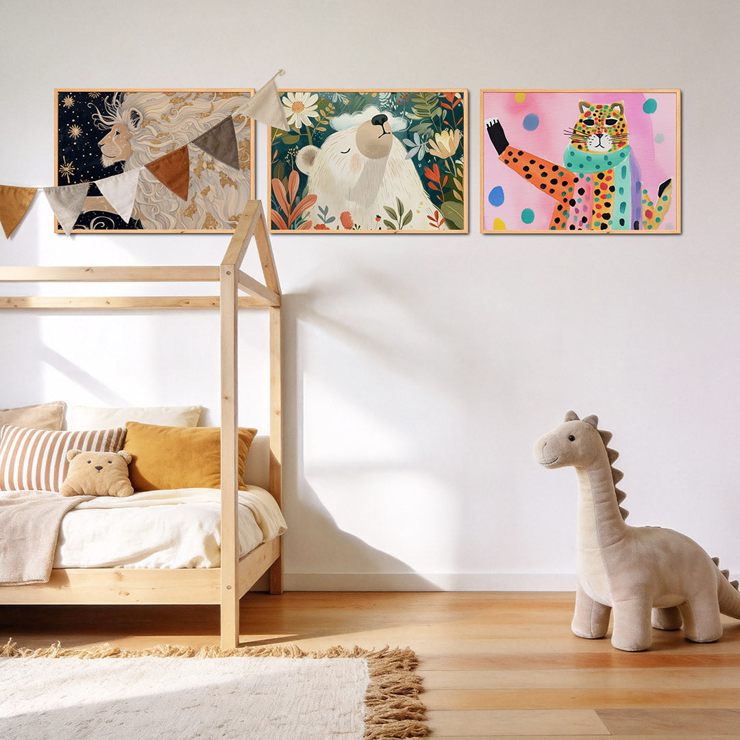 Leeuw en sterren Posterset