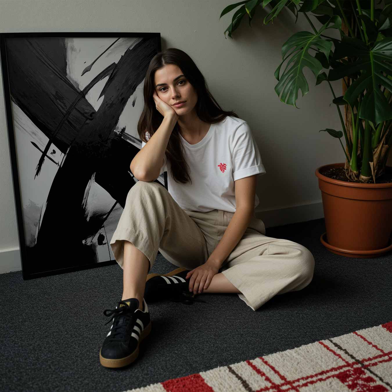 Abstracte Kunst Zwart-Wit Poster-WallArtistic