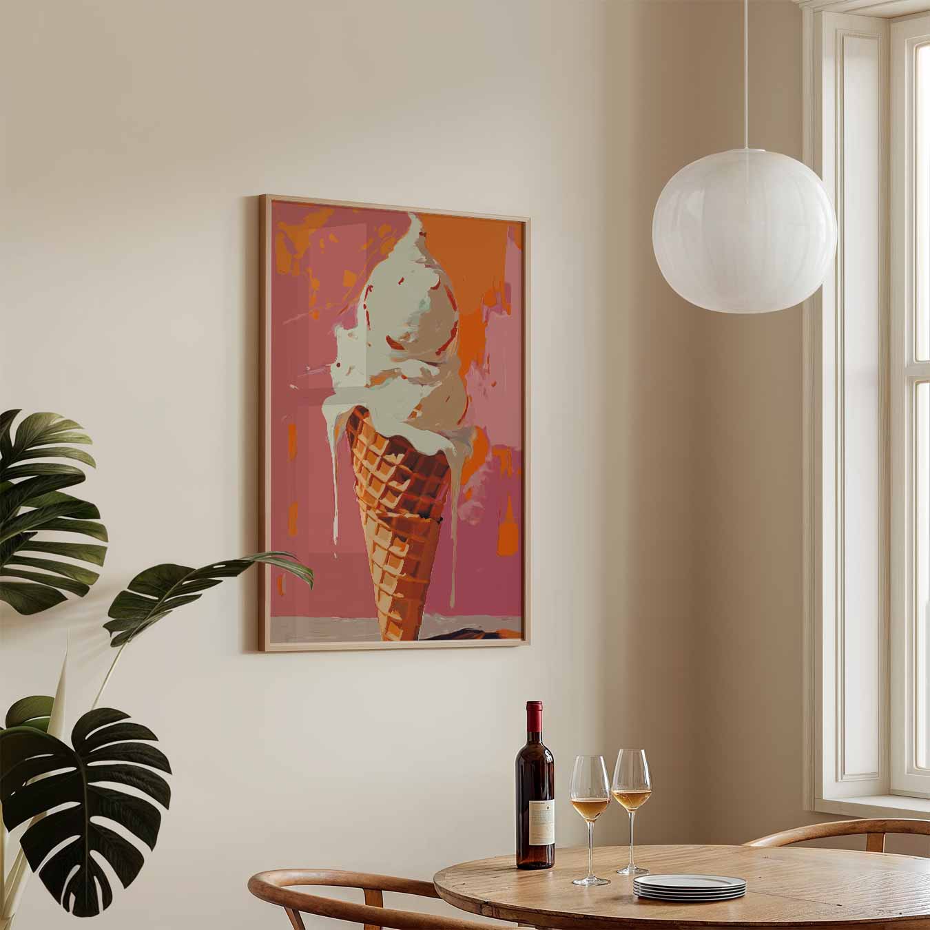 Ijsjesgeluk in de Zomer Poster-WallArtistic