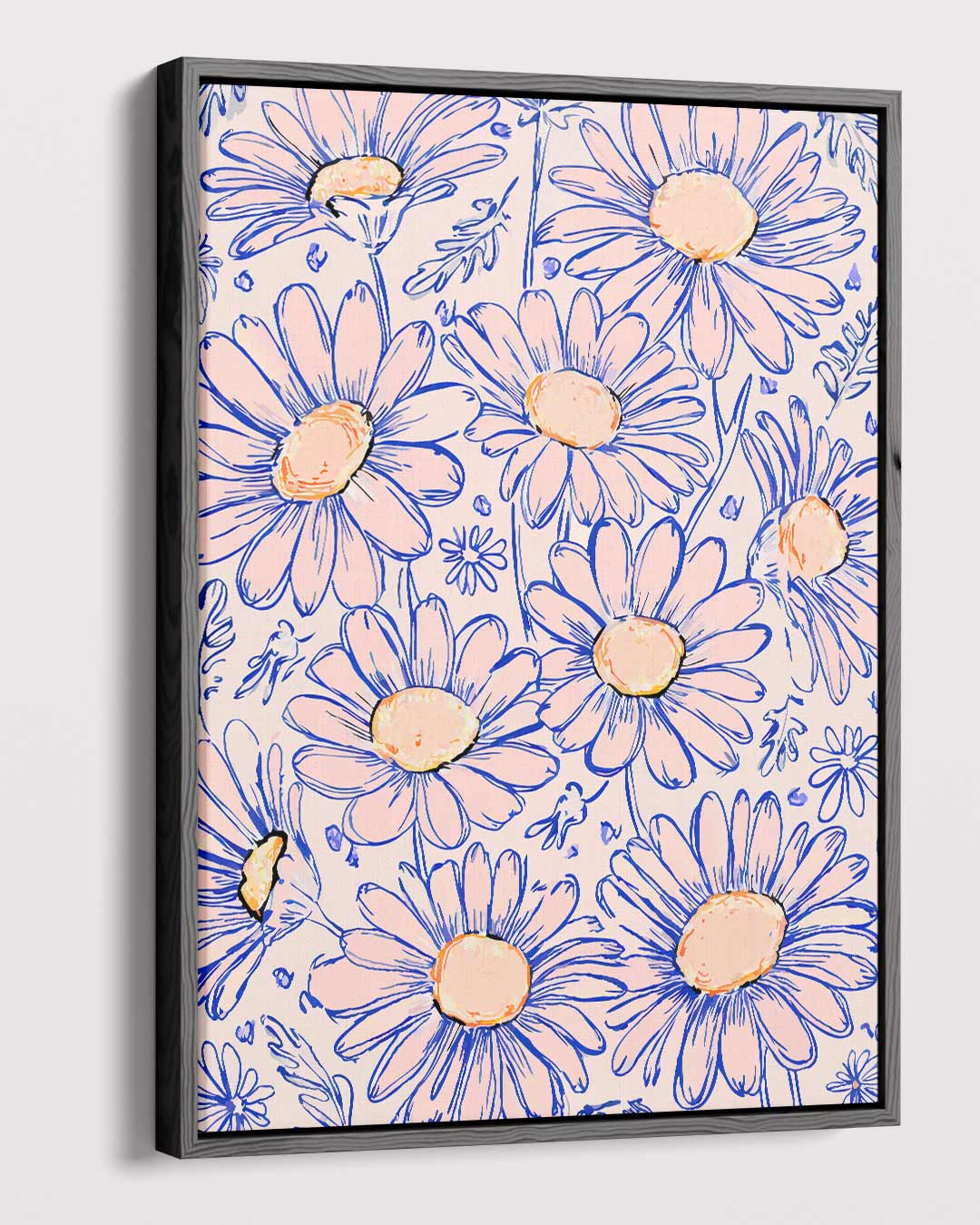 Zonsondergang Madeliefjes Kunstwerk-canvas-dibond-plexiglas-wanddecoratie-WallArtistic