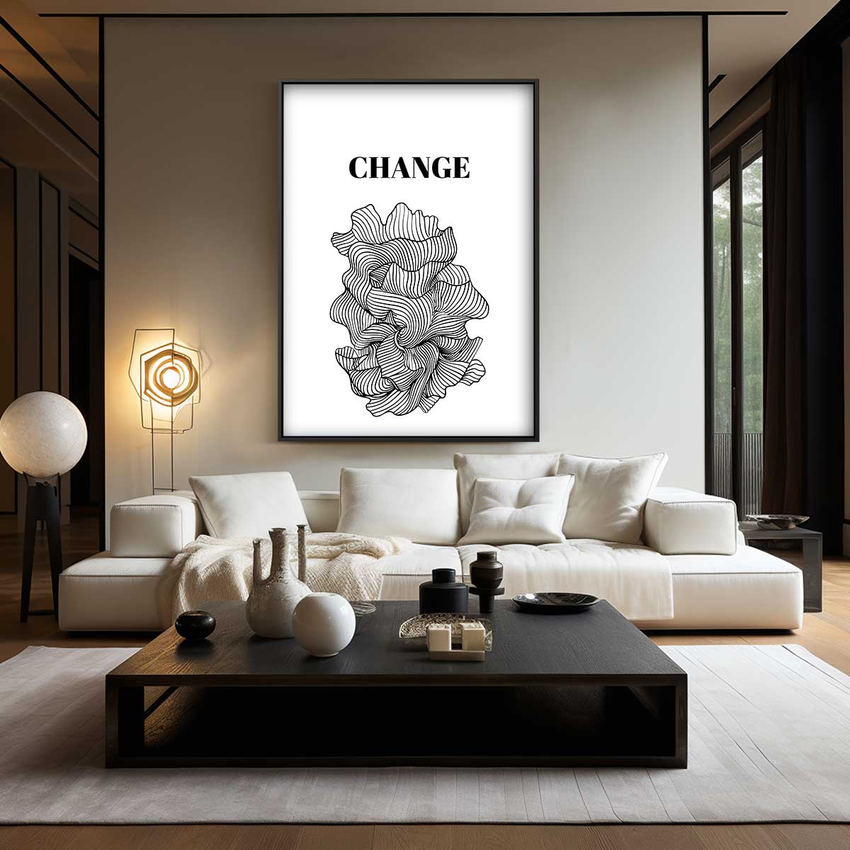 Verandering in Lijnen Kunstwerk-canvas-dibond-plexiglas-wanddecoratie-WallArtistic