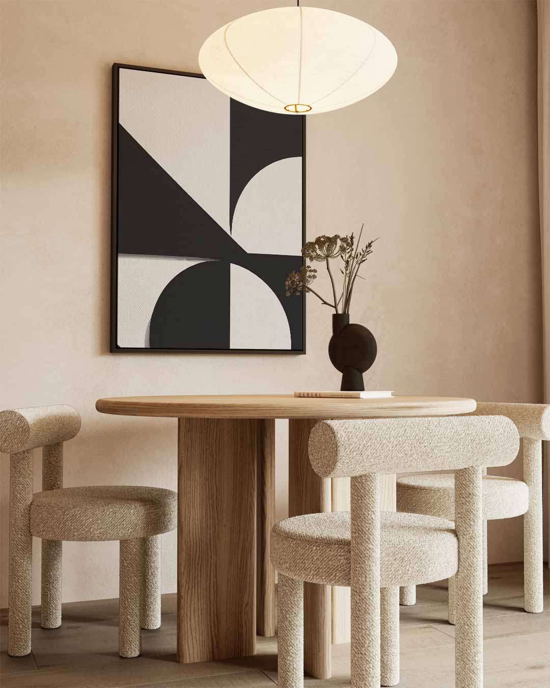 Abstract Geometrisch Contrast Kunstwerk-canvas-dibond-plexiglas-wanddecoratie-WallArtistic