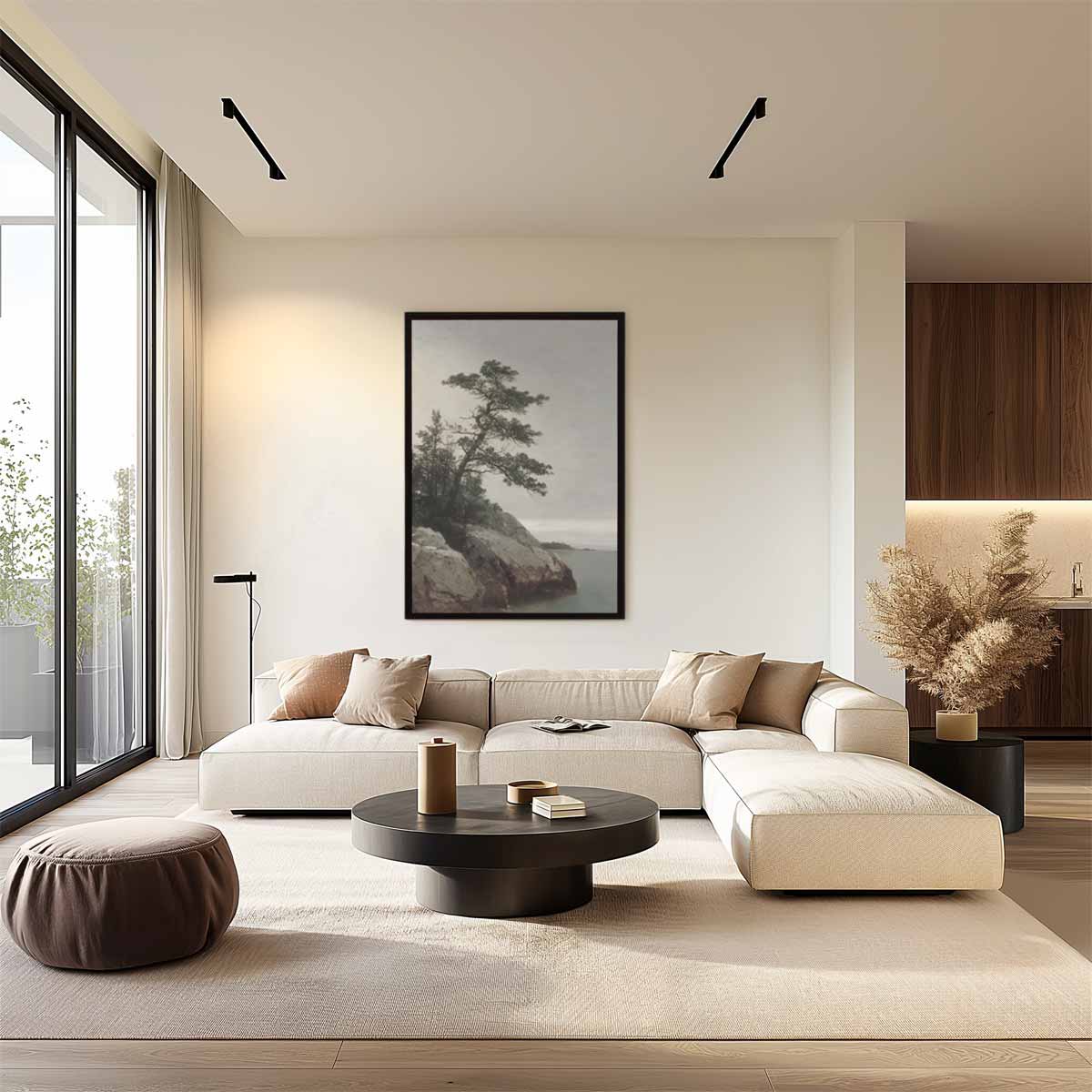 Eenzaamheid aan de Kust Kunstwerk-canvas-dibond-plexiglas-wanddecoratie-WallArtistic