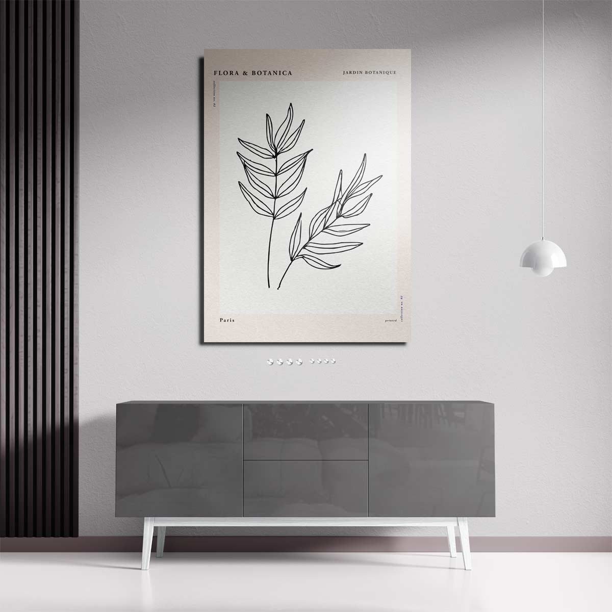 Botanische Illustratie "Eenvoudig Blad Kunstwerk-canvas-dibond-plexiglas-wanddecoratie-WallArtistic