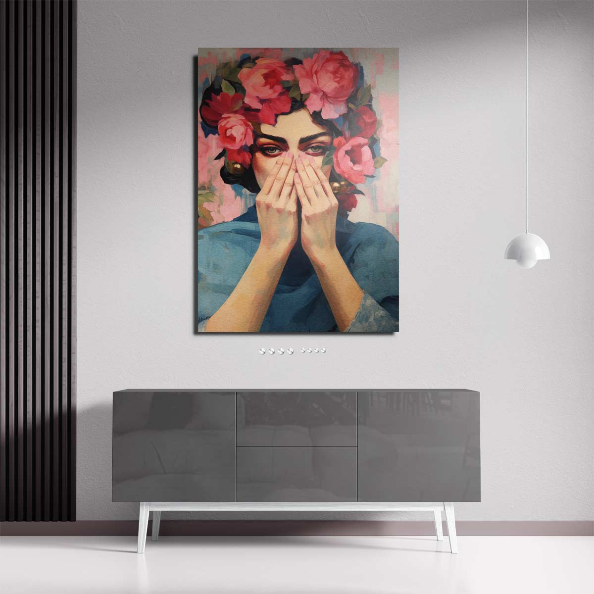 Bloemige Mystiek Kunstwerk-canvas-dibond-plexiglas-wanddecoratie-WallArtistic