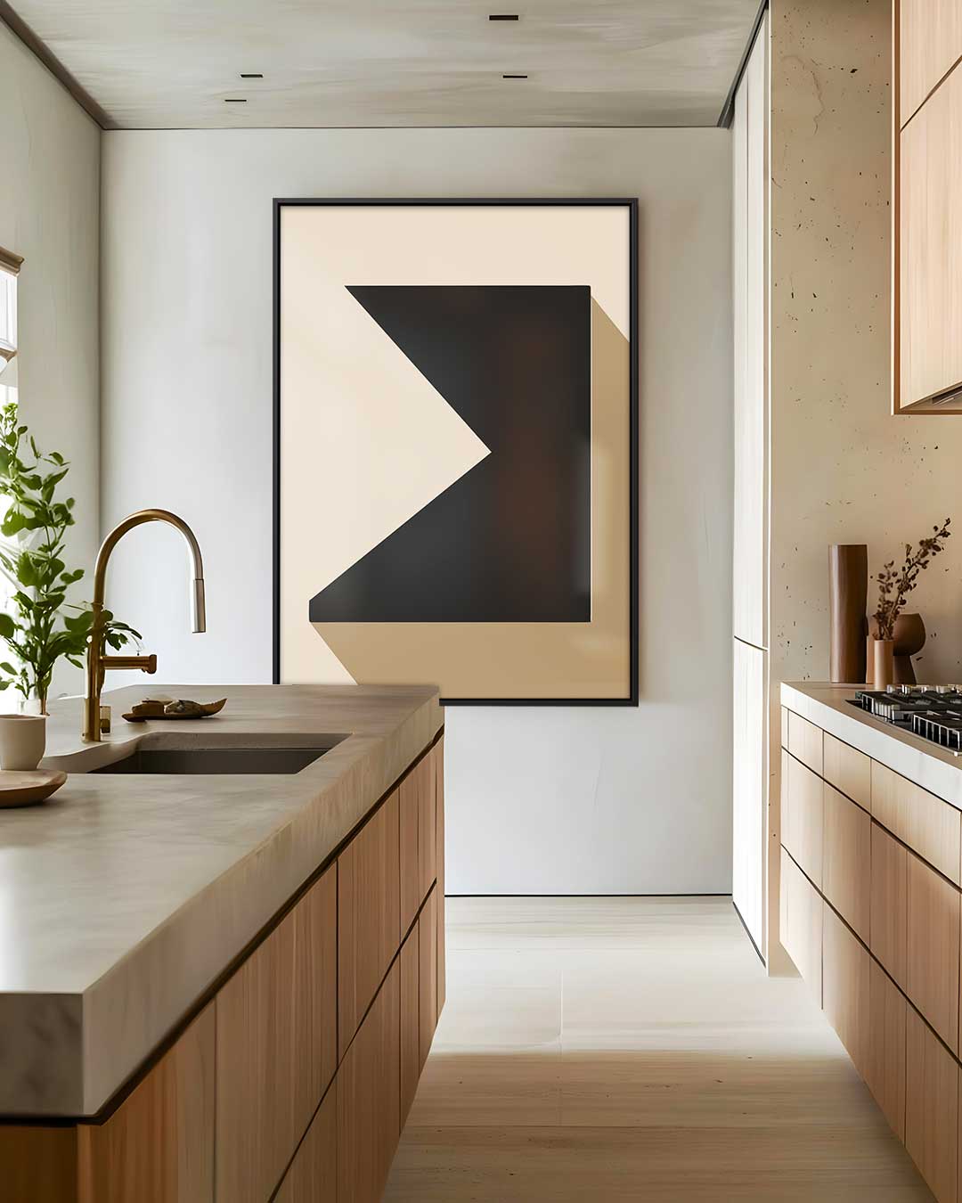 Geometrische Schaduw Kunstwerk-canvas-dibond-plexiglas-wanddecoratie-WallArtistic