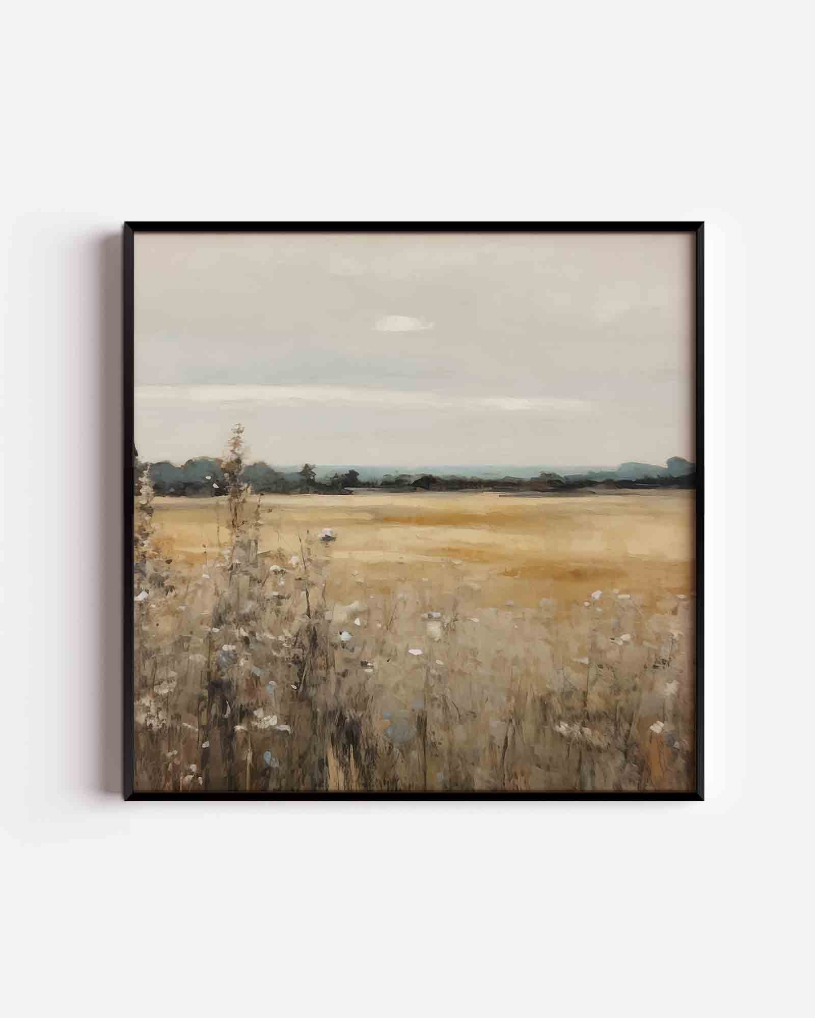 Landschap met veld Poster