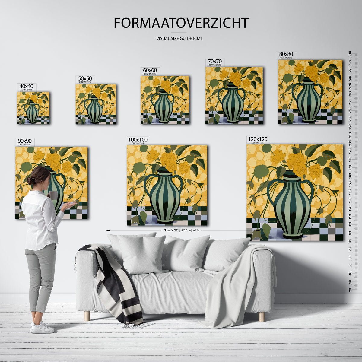 Vaas met bloemen Poster