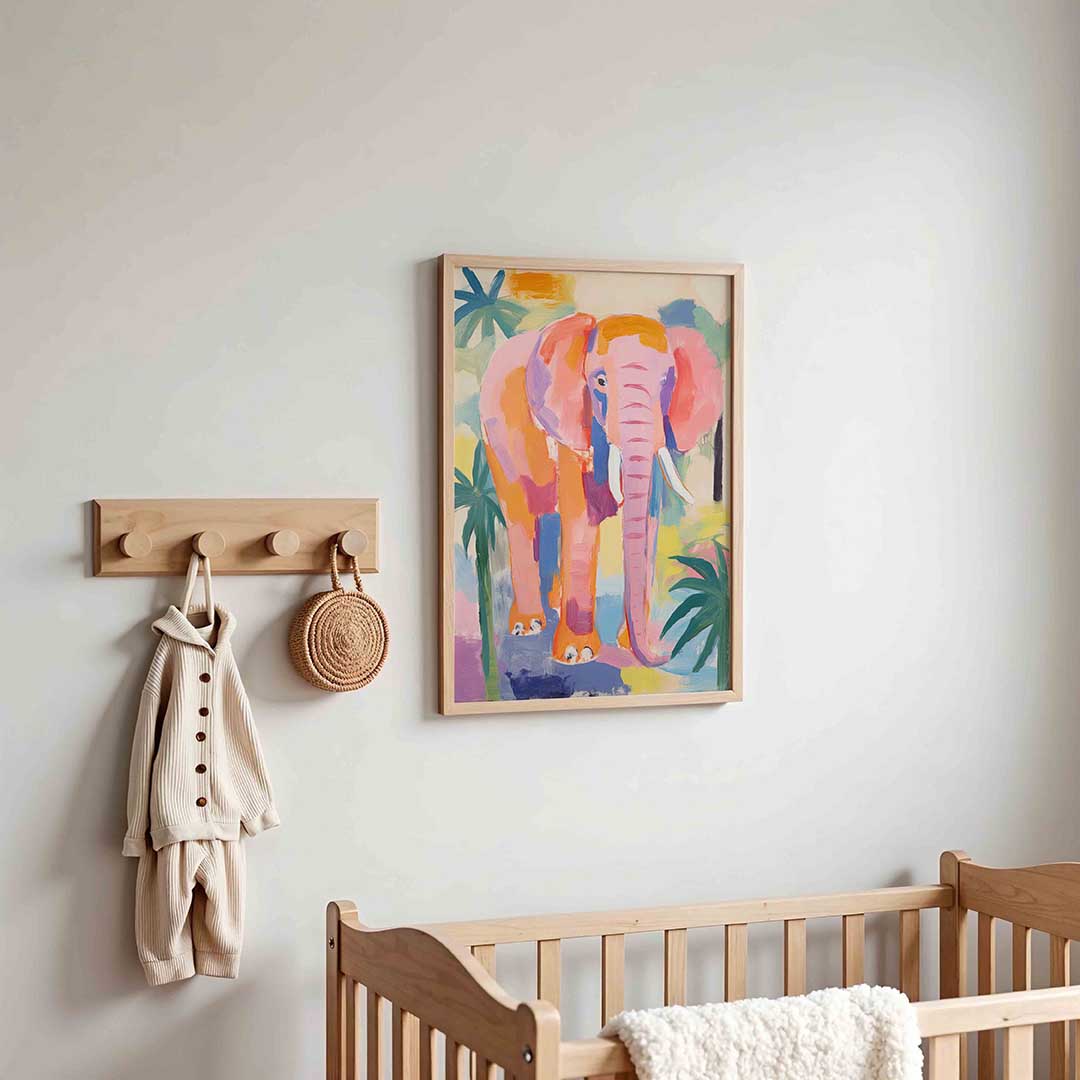 Roze olifant Poster