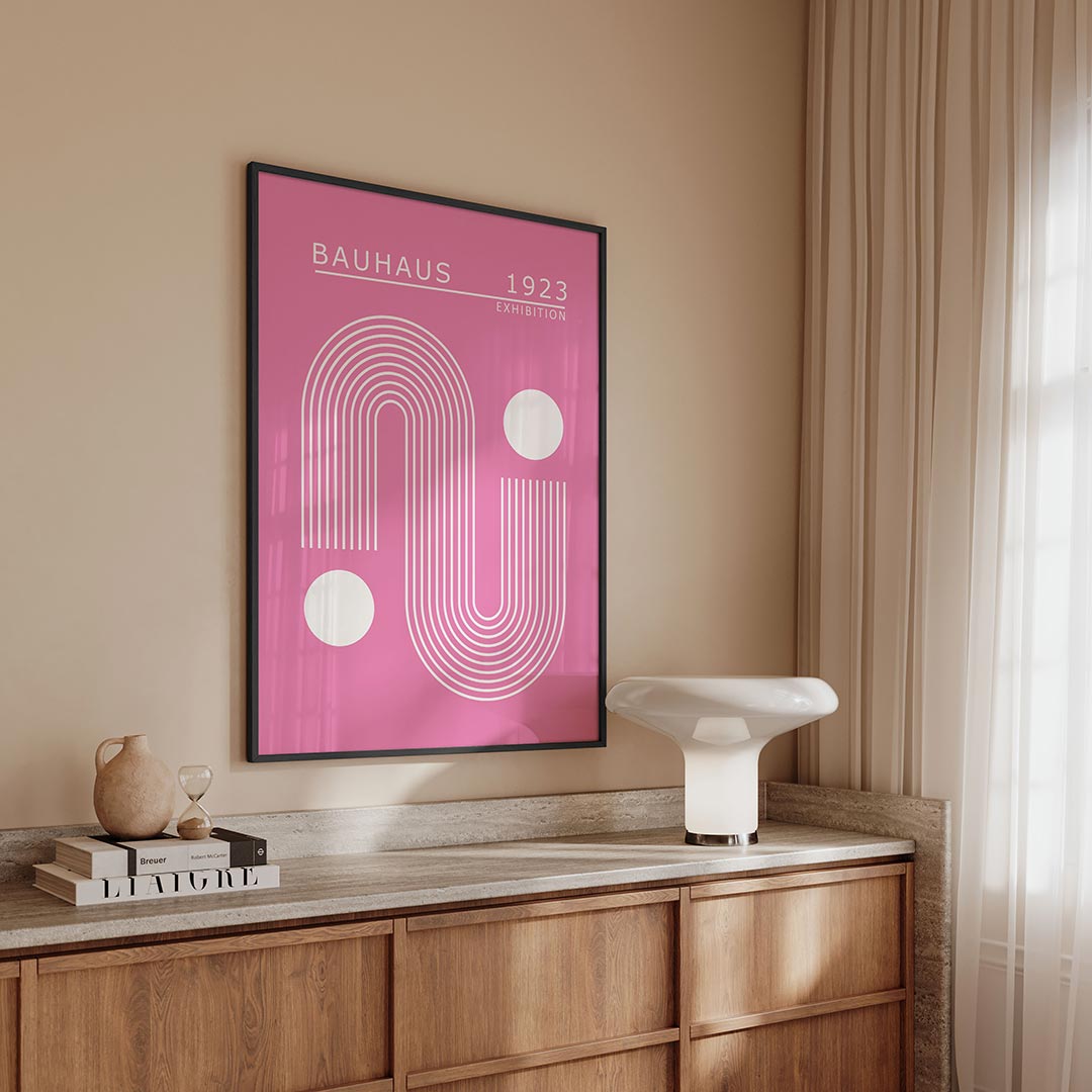 Lijnen en cirkelvormen Poster