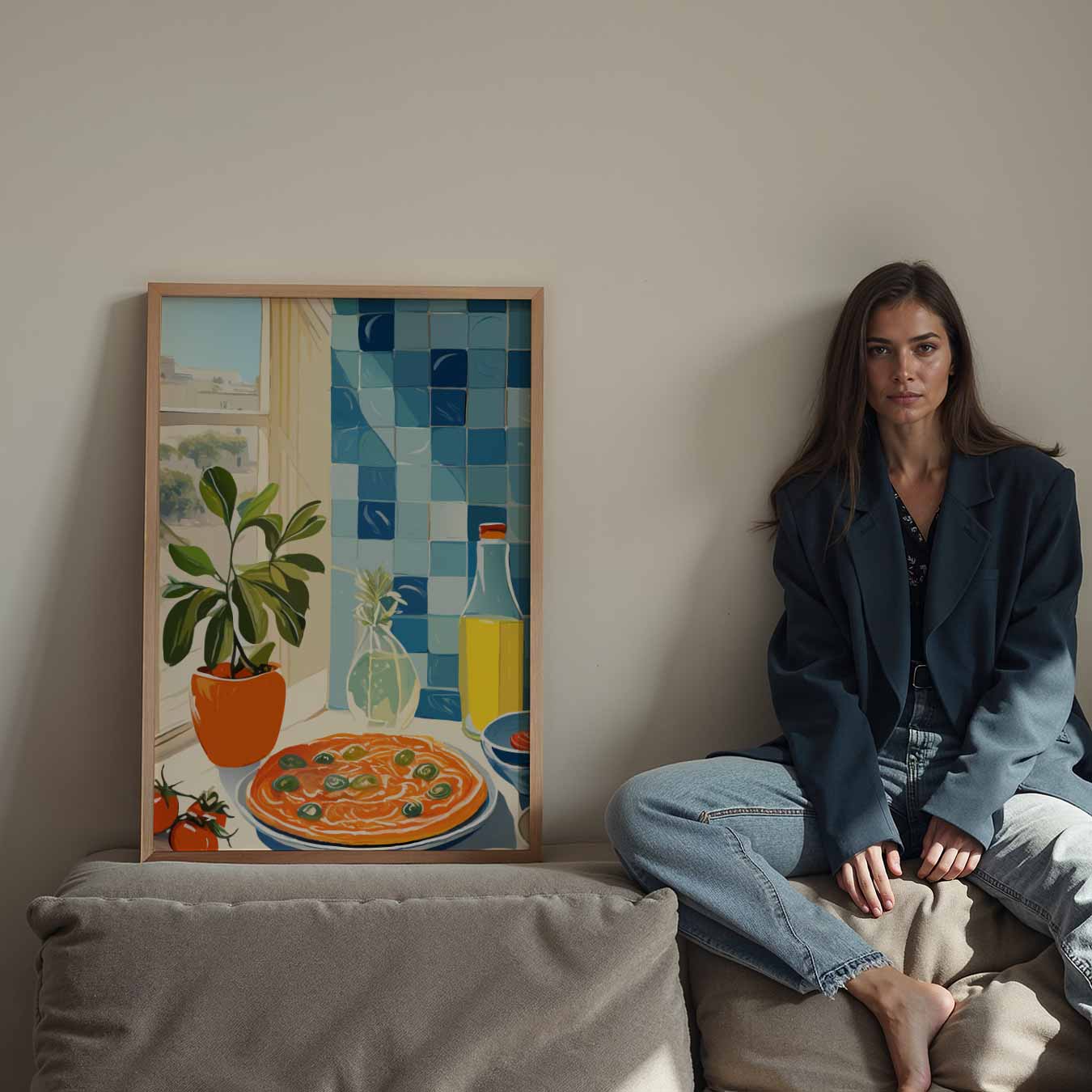 Mediterrane Keuken Charm Poster-WallArtistic