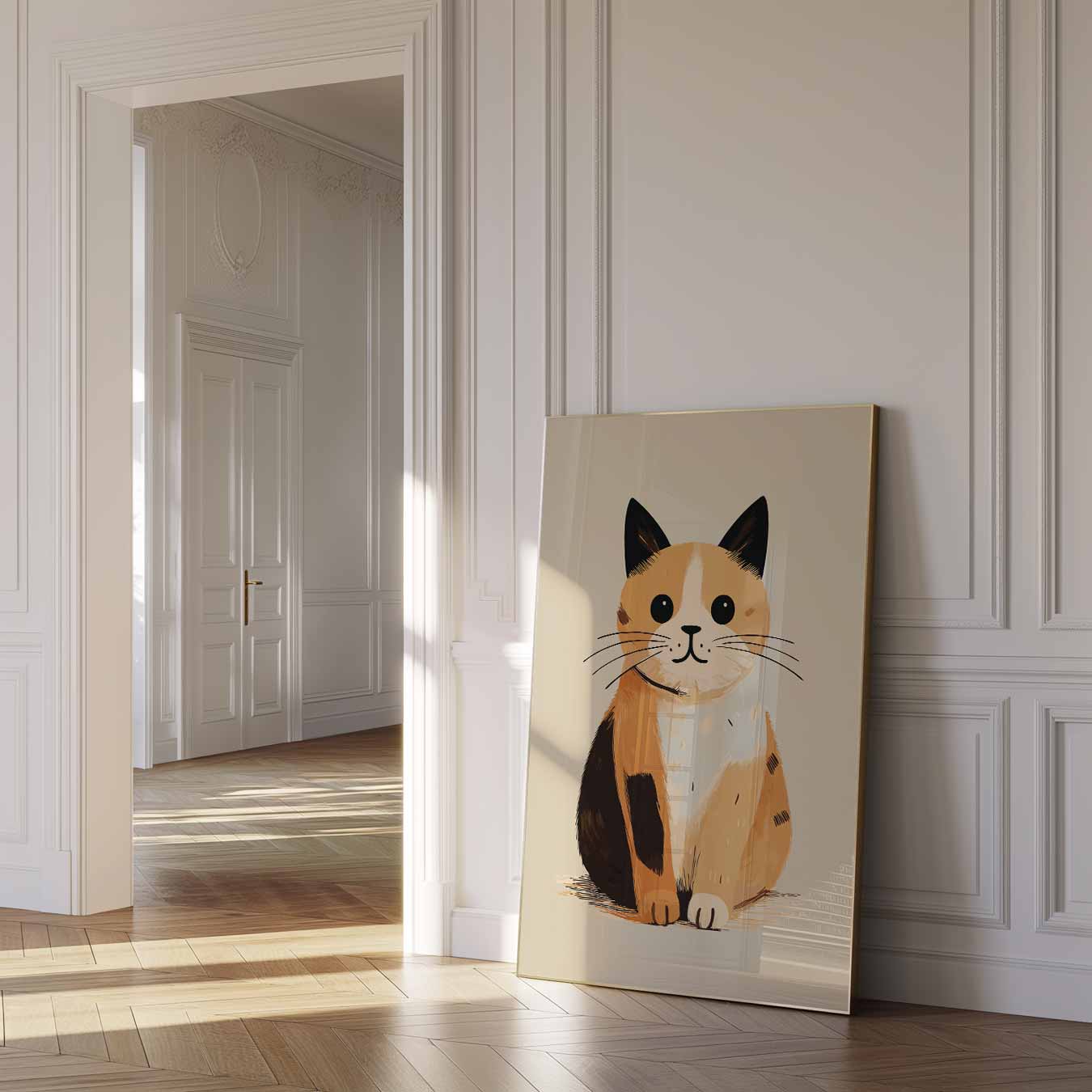 Schattige Kattenposter voor Thuis Poster-WallArtistic