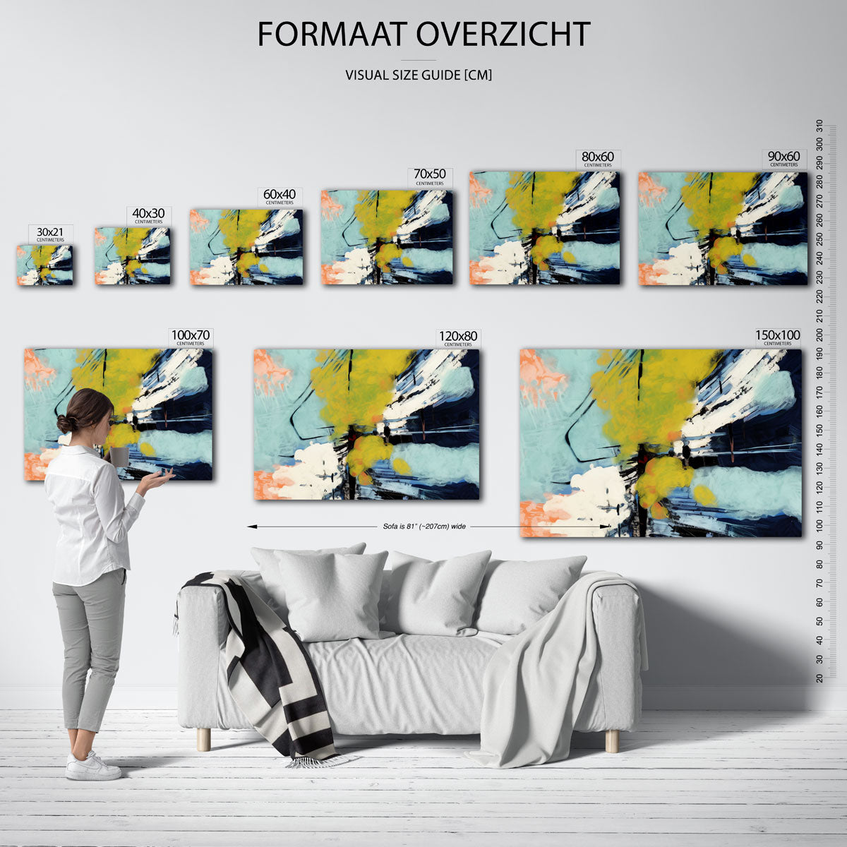 Abstracte vormen en kleuren Poster