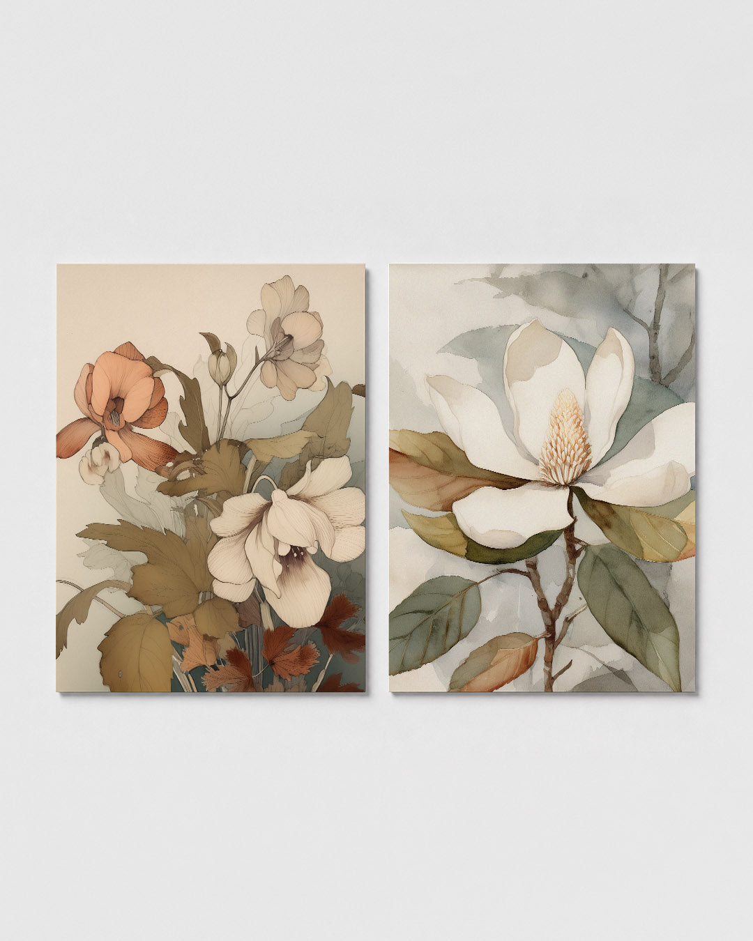 Bloemrijke vormen Posterset