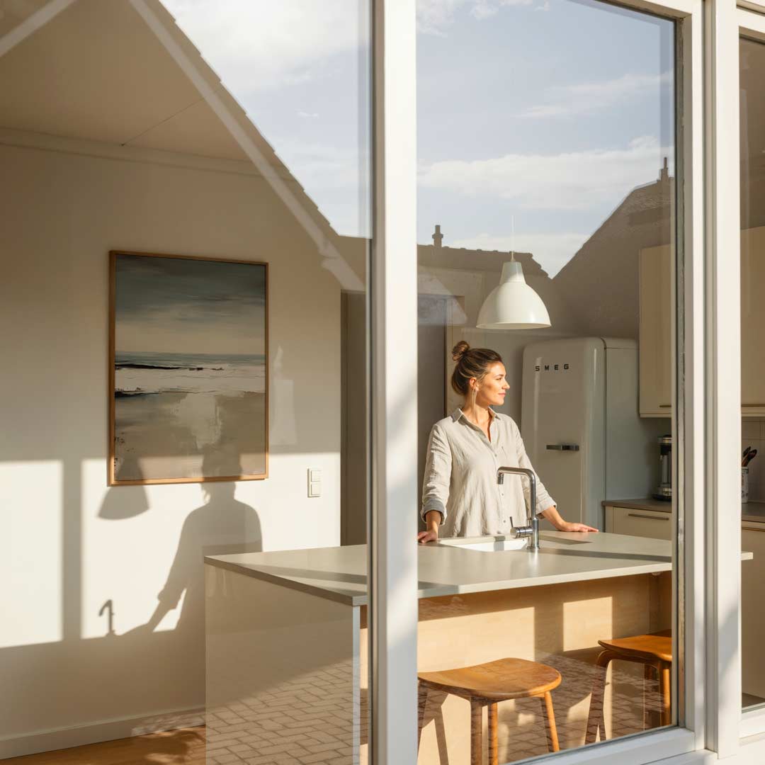 Rustgevende Strandlandschap Poster-WallArtistic