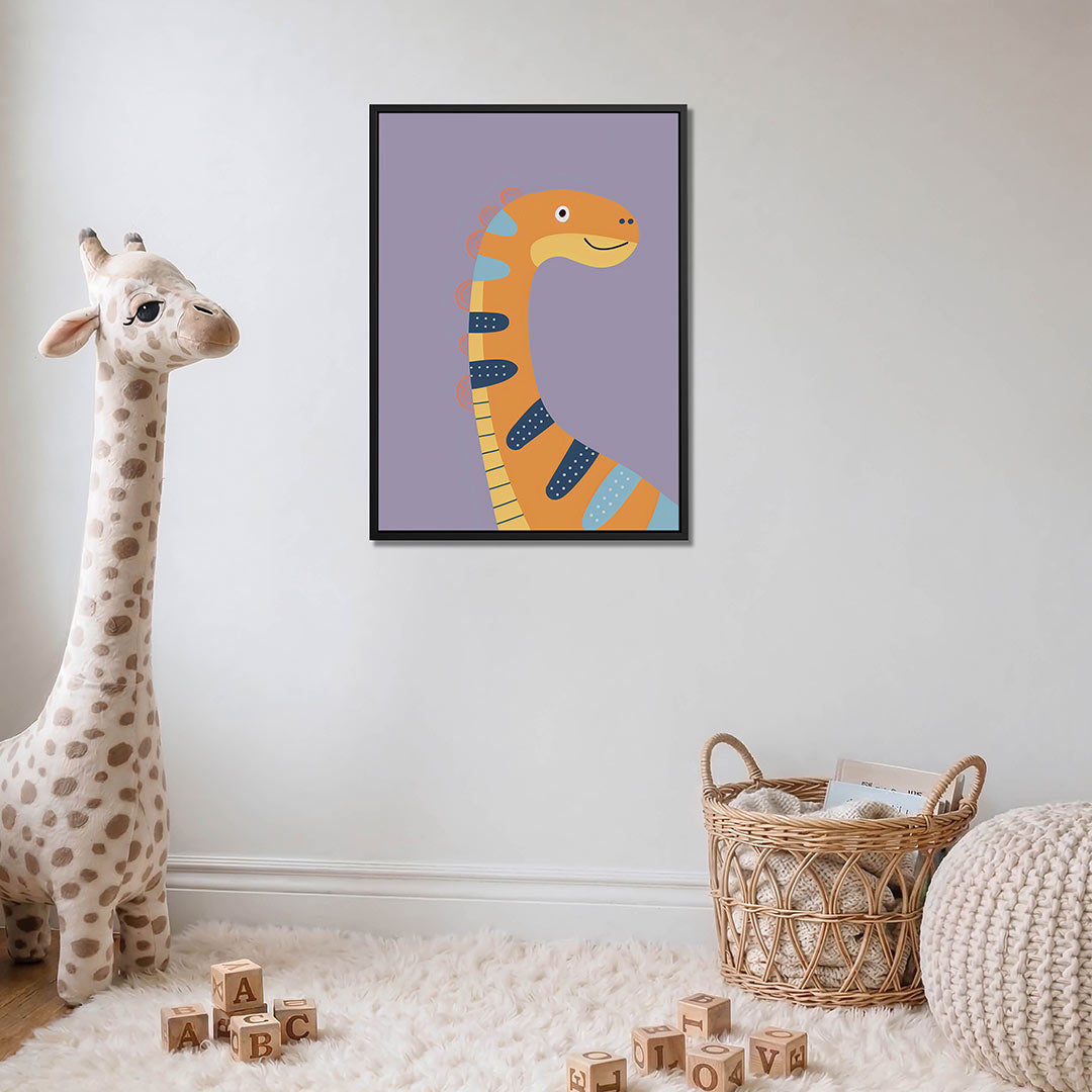 Vrolijke dinosaurus illustratie Kunstwerk
