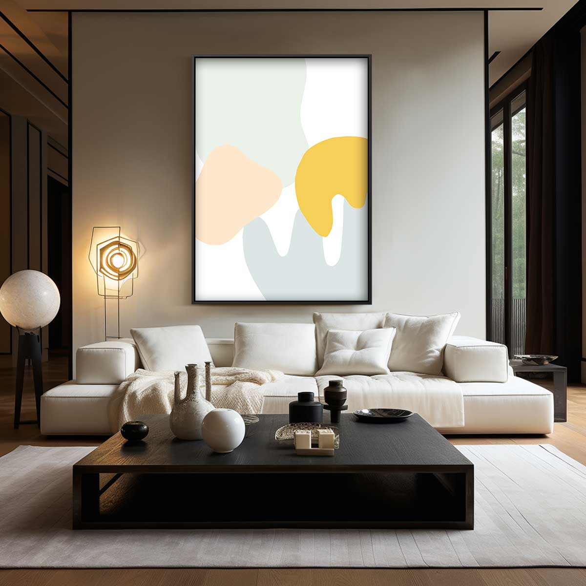 Vrolijke Kleurencompositie Kunstwerk-canvas-dibond-plexiglas-wanddecoratie-WallArtistic