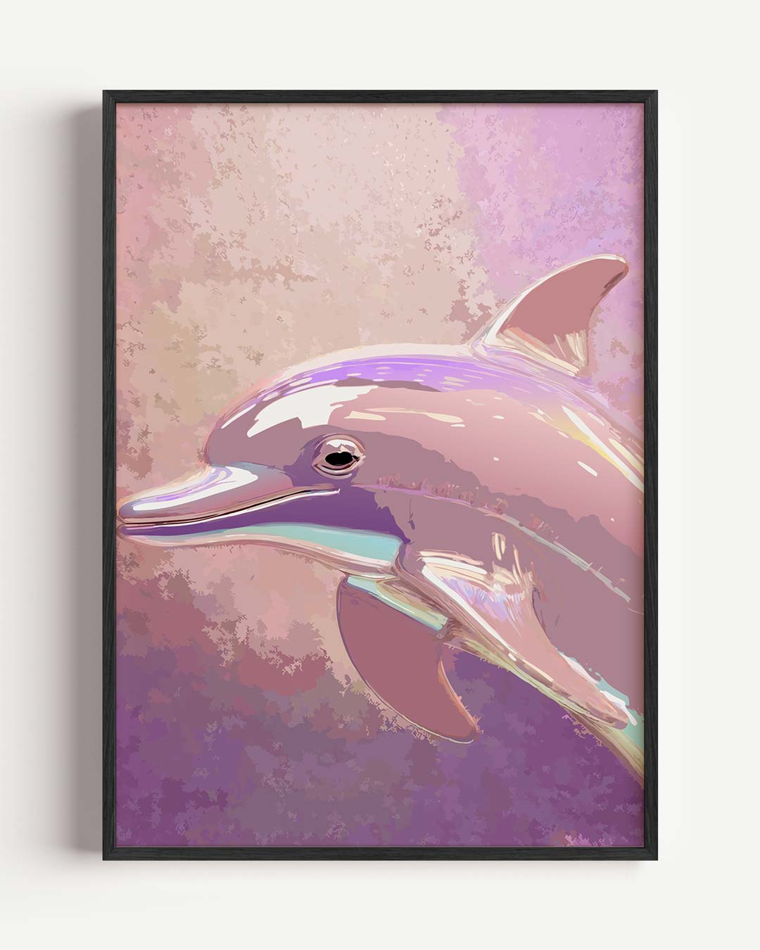 Pastelkleurige Dolfijn Kunstposter-WallArtistic